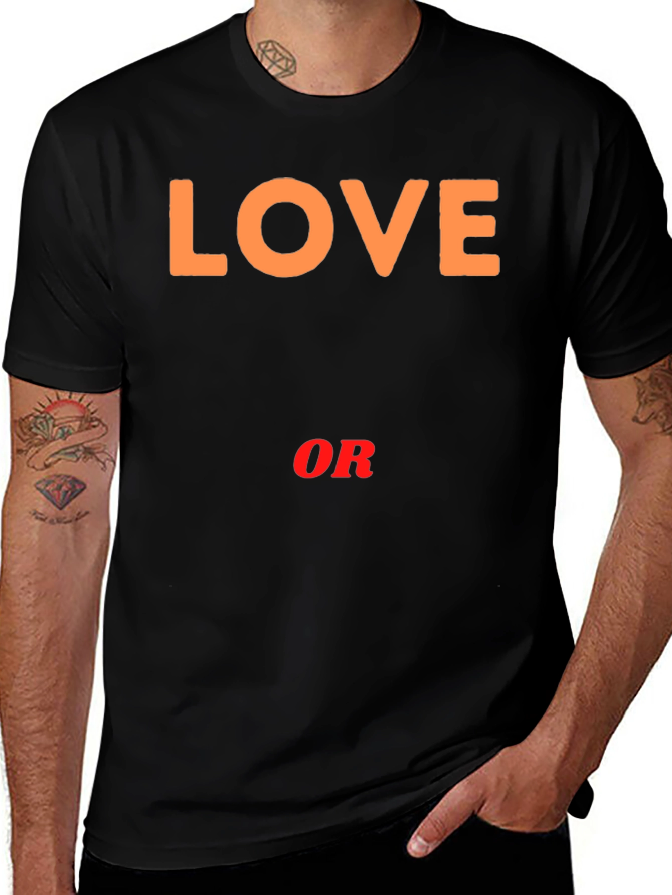 Variant 13 of Love or Nothing Black Graphic Tee