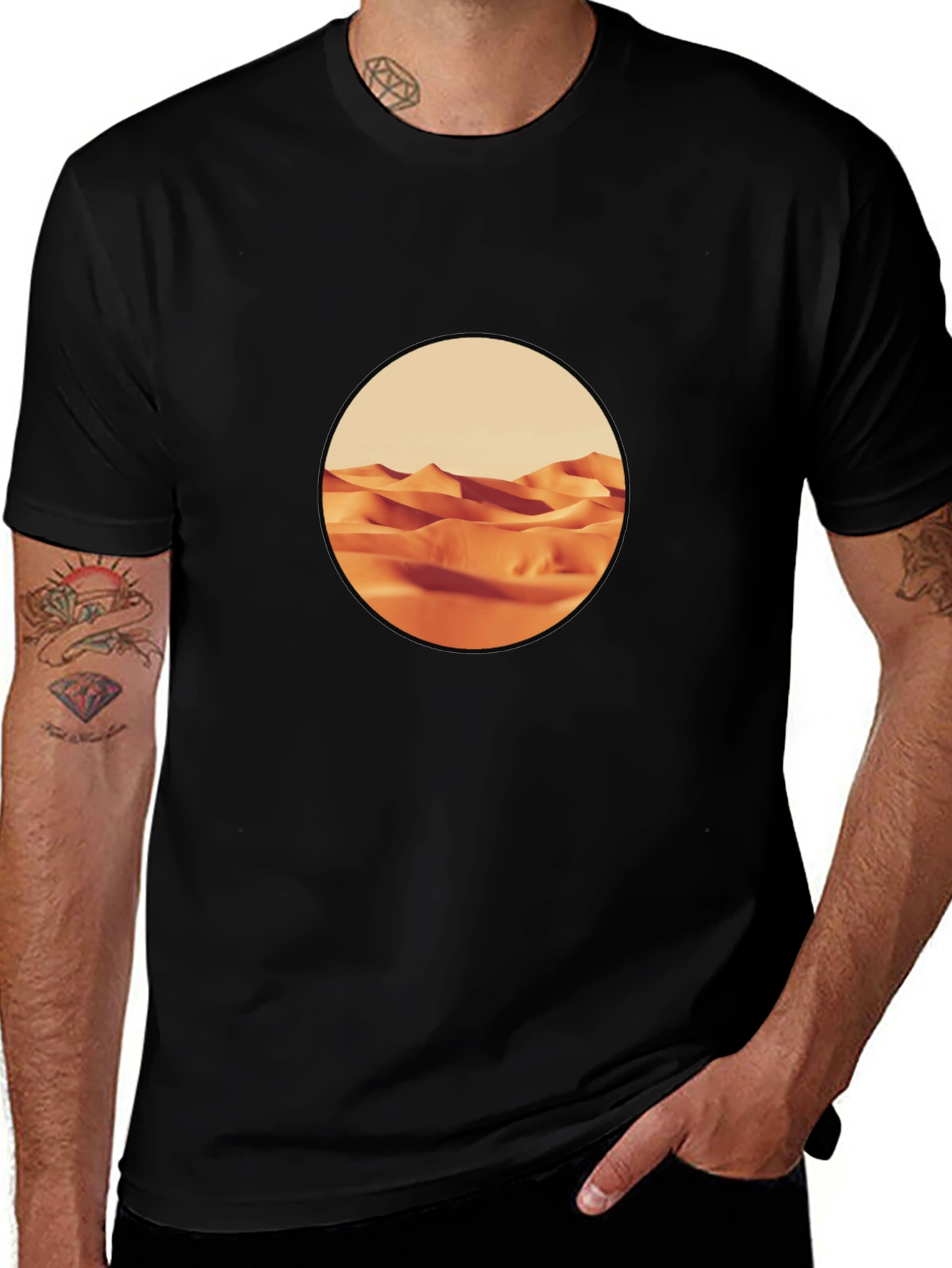 Variant 26 of Desert Sands Graphic Print Crew Neck Tee