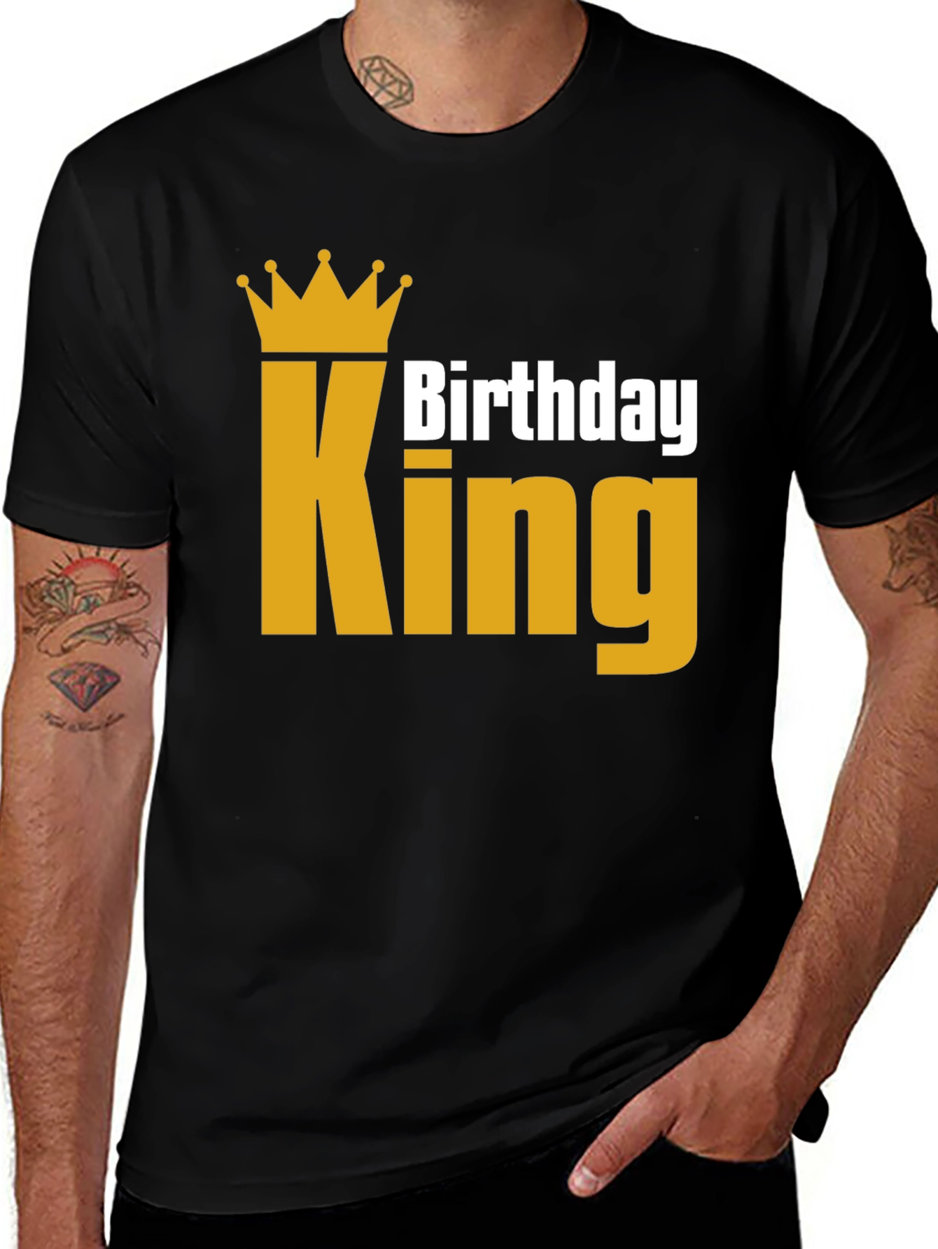 Variant 10 of Birthday King T-Shirt - Golden Crown