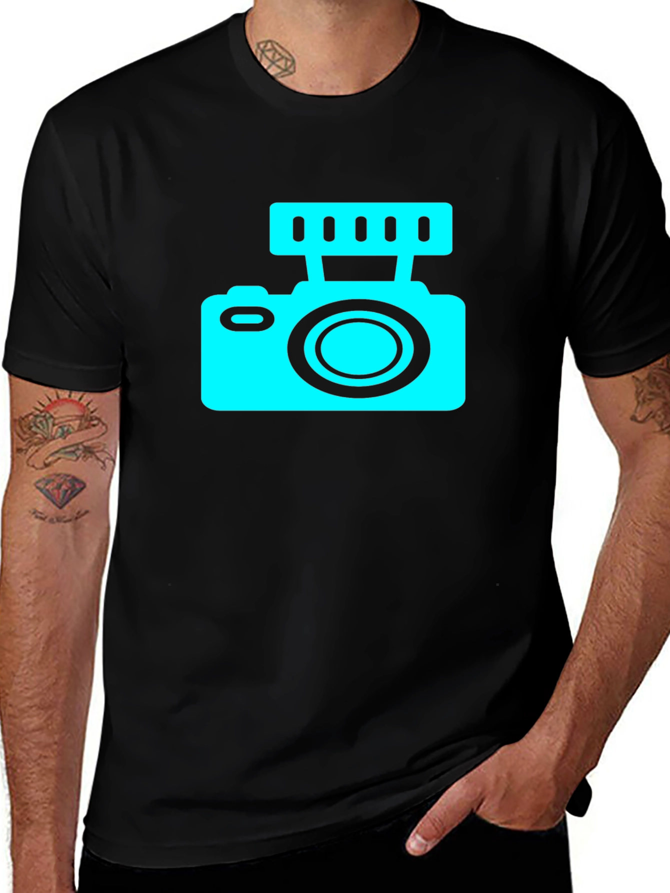 Variant 4 of Camera Graphic Tee - Cool Retro Photographer Shirt