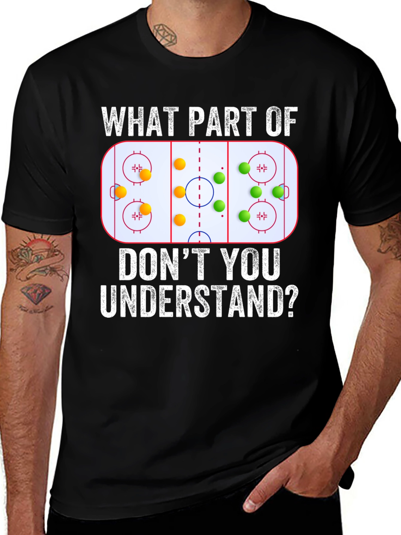 Variant 12 of Hockey Play T-Shirt - Offensive Strategy Tee