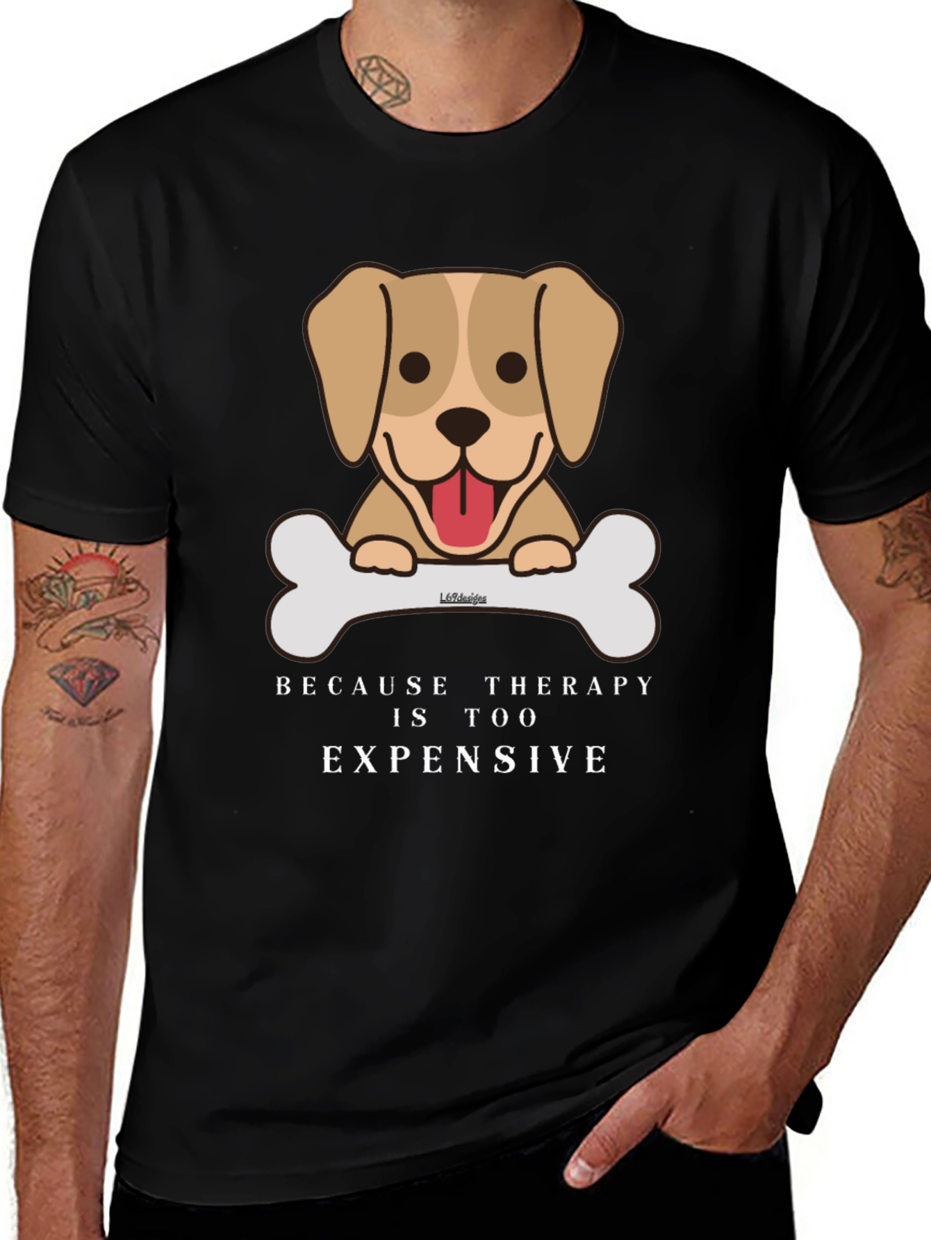 Dog Therapy Humor Tee
