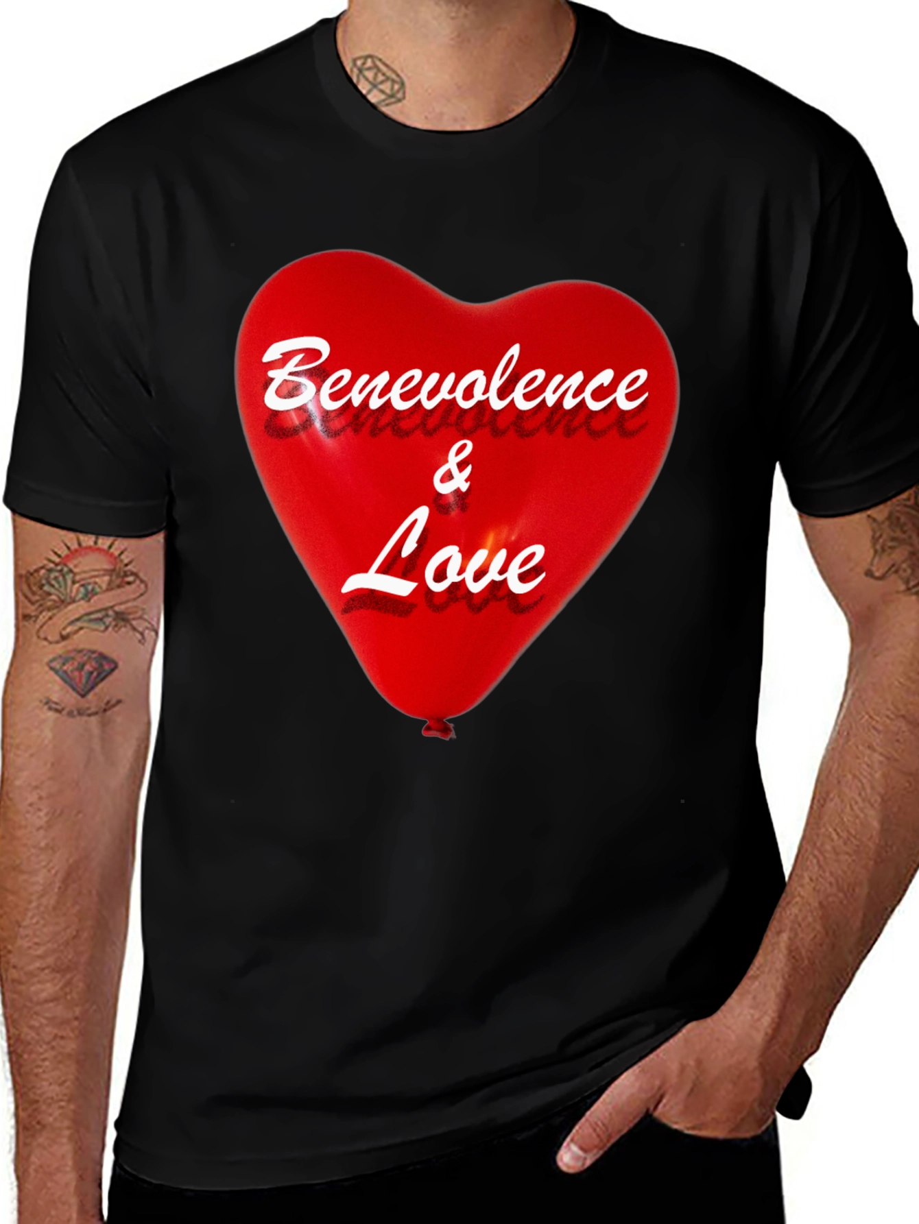 Variant 13 of Benevolence & Love Heart T-Shirt - Stylish Graphic Tee