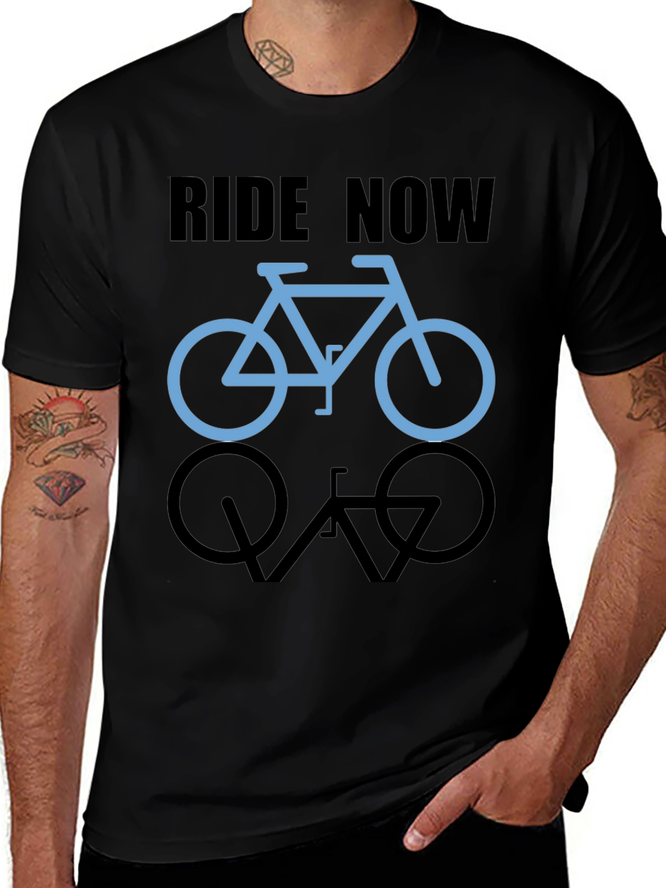 Variant 21 of Ride Now Graphic Tee - Bicycle Design