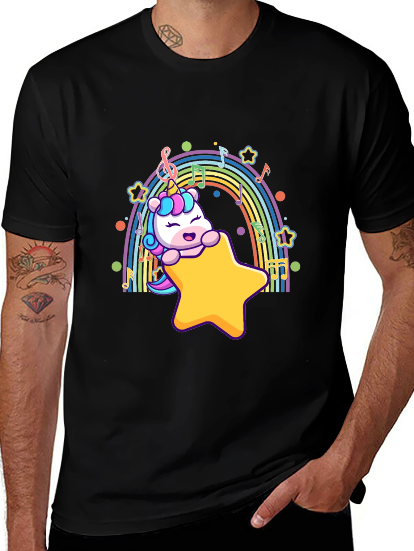 Variant 3 of Unicorn Rainbow Music T-Shirt