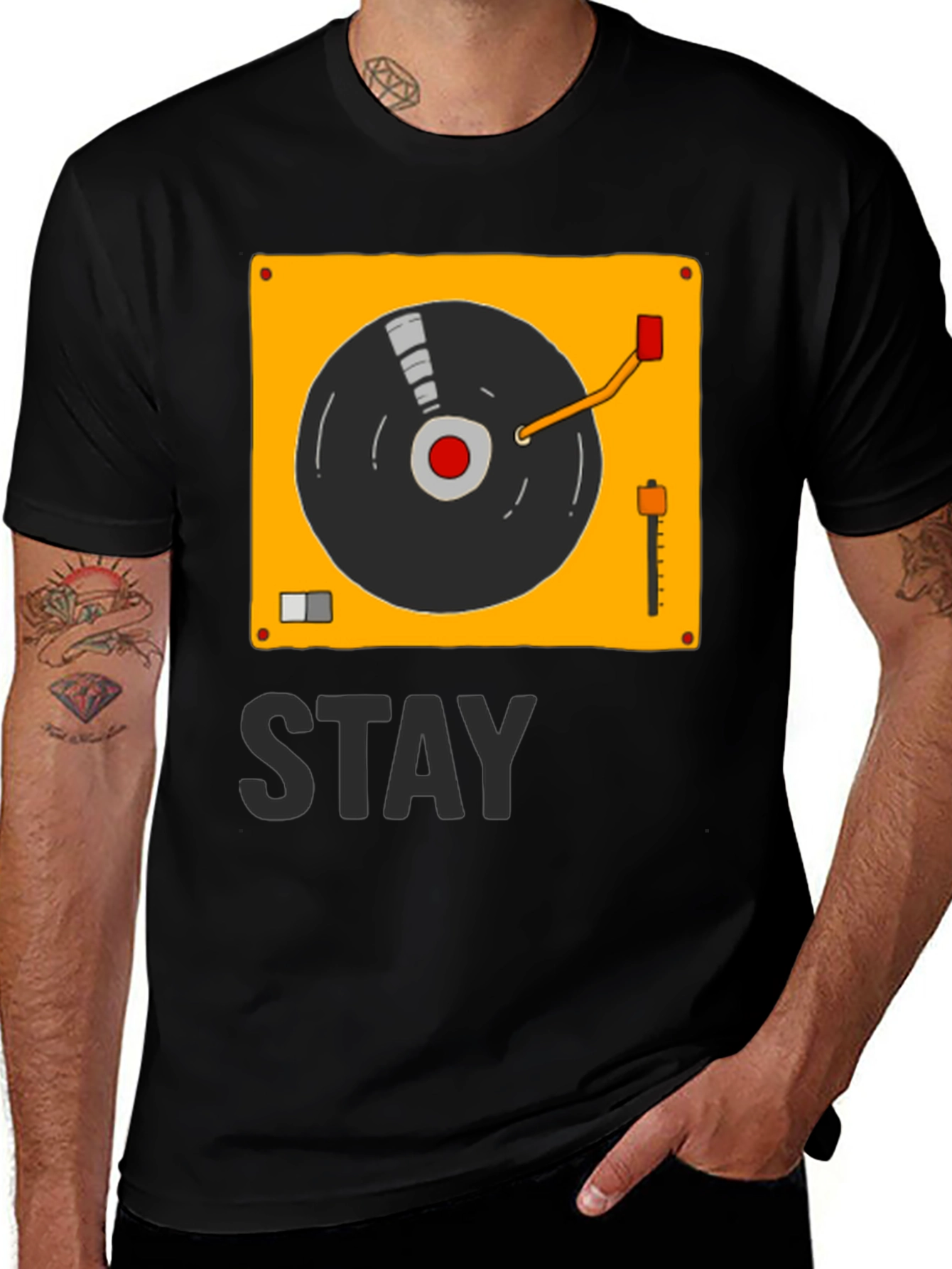 Variant 24 of Stay Groovy Turntable Graphic Tee
