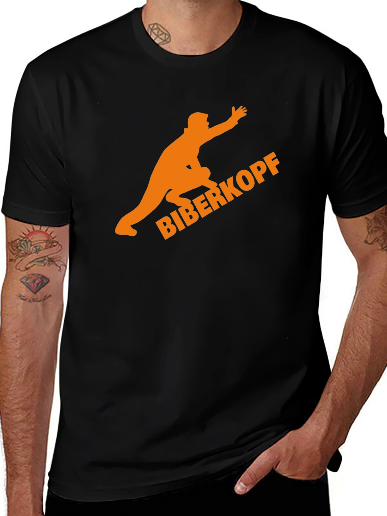Variant 6 of Biberkopf Graphic T-Shirt - Black Casual Tee