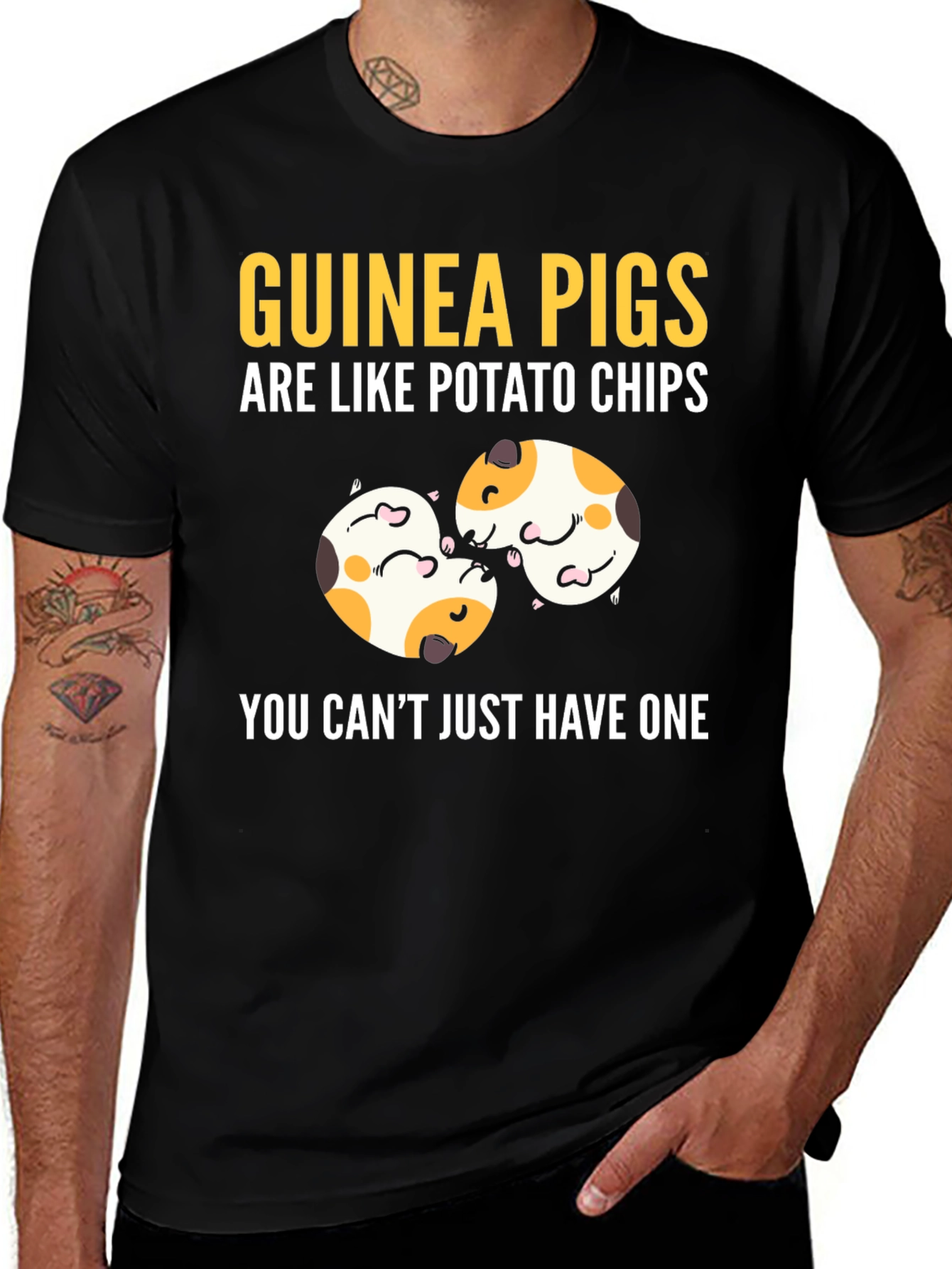Variant 6 of Guinea Pigs Potato Chips Funny T-Shirt