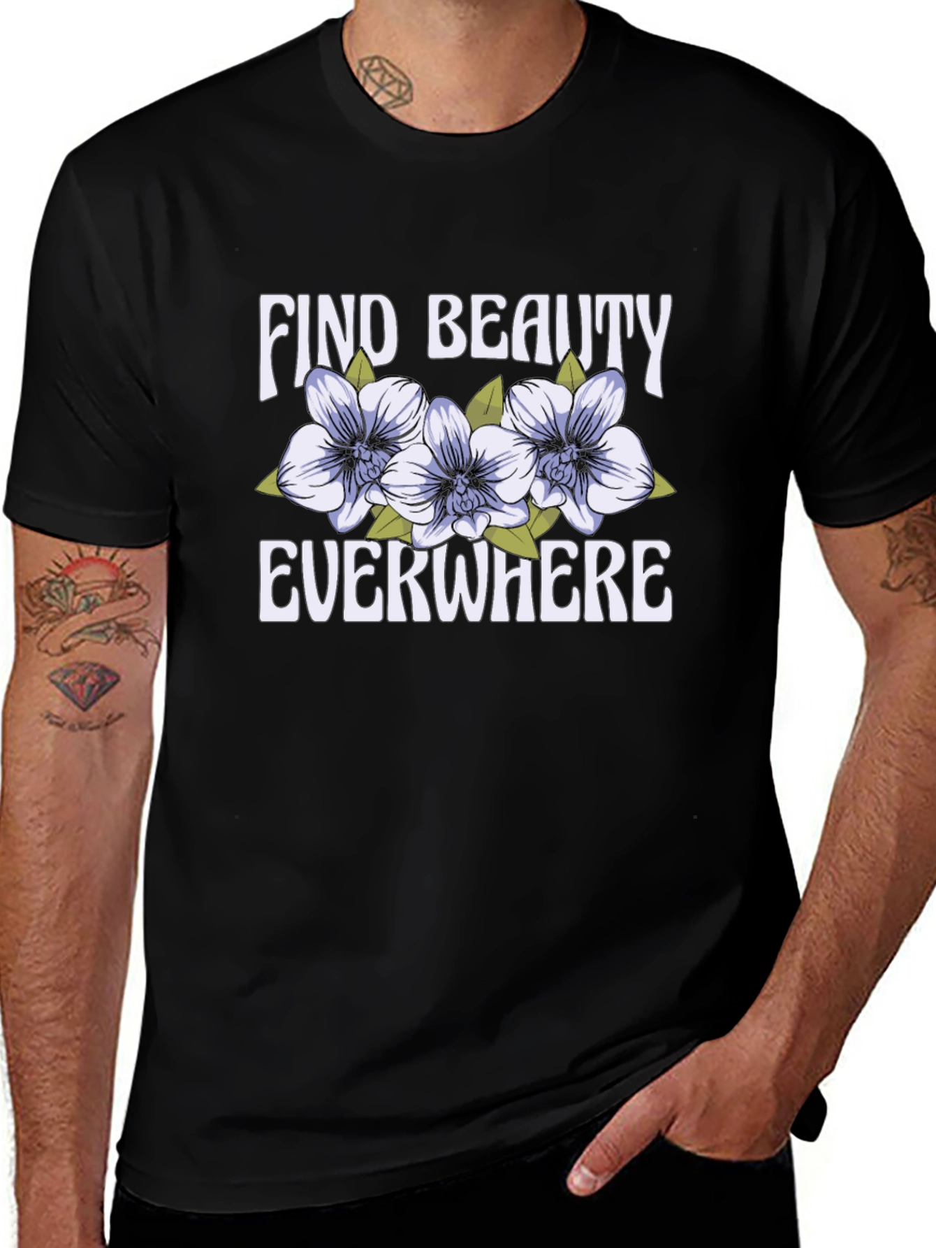 Variant 4 of Find Beauty Everywhere Floral Graphic T-Shirt