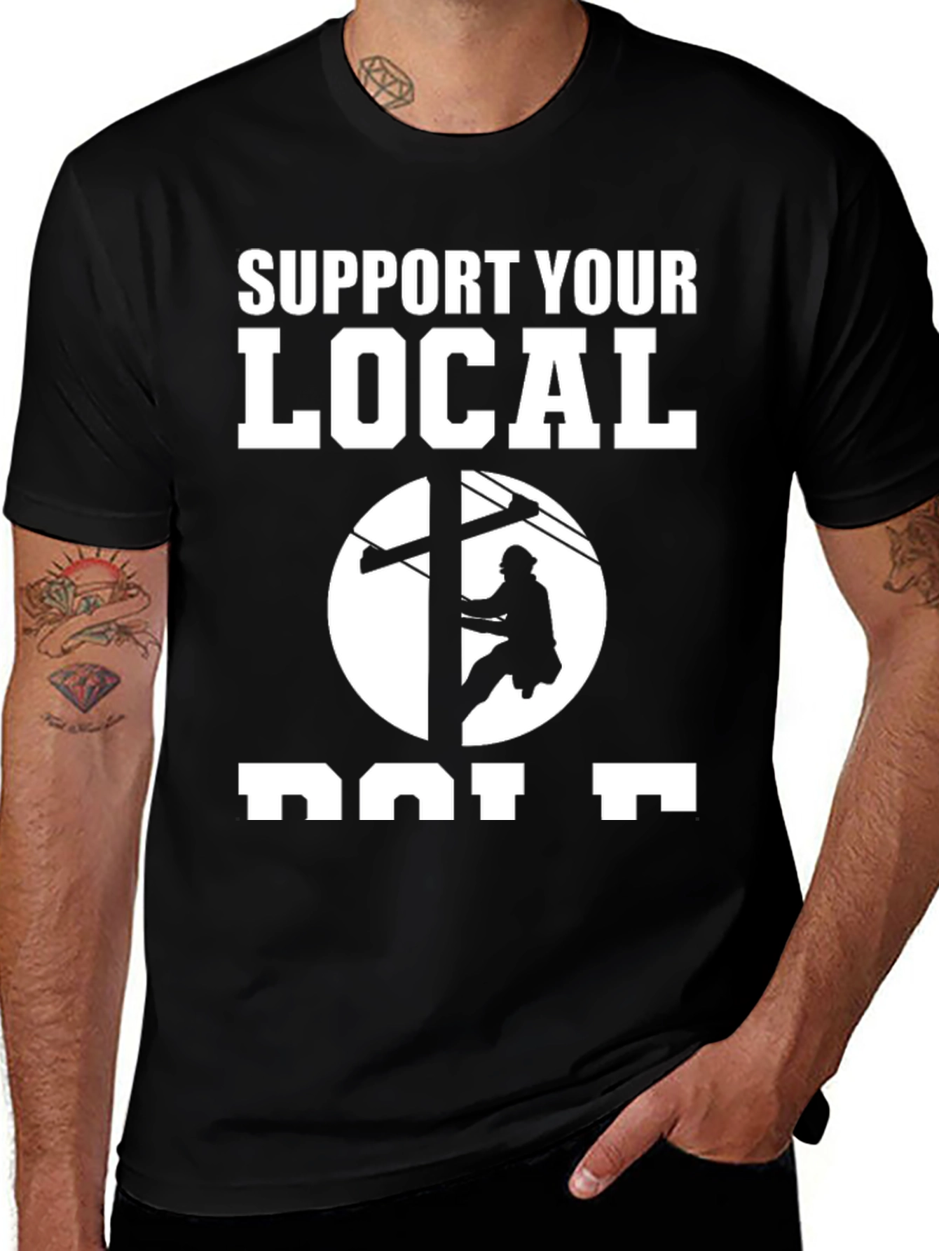 Variant 15 of Support Your Local Pole T-Shirt