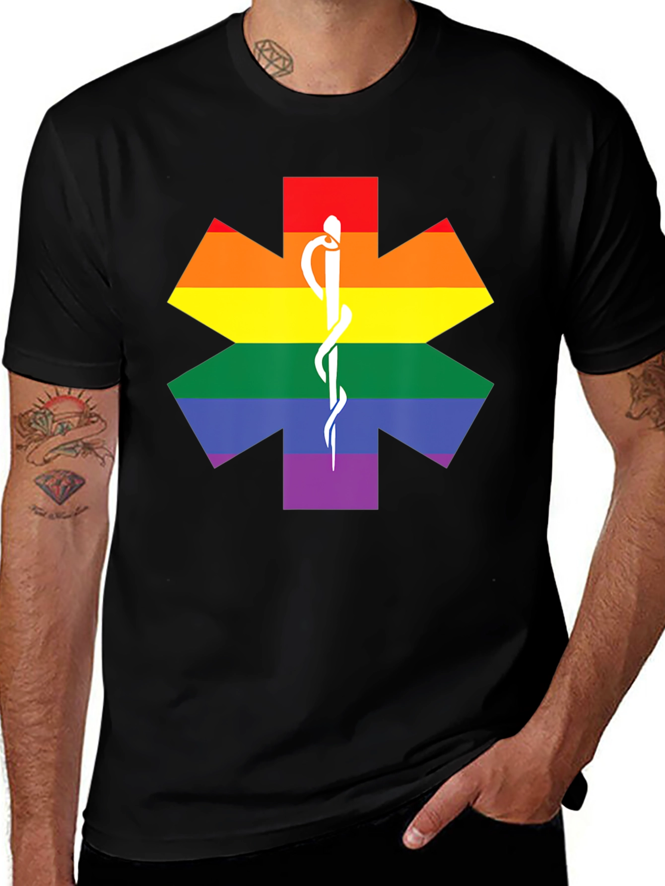 Variant 12 of LGBT Star of Life T-Shirt