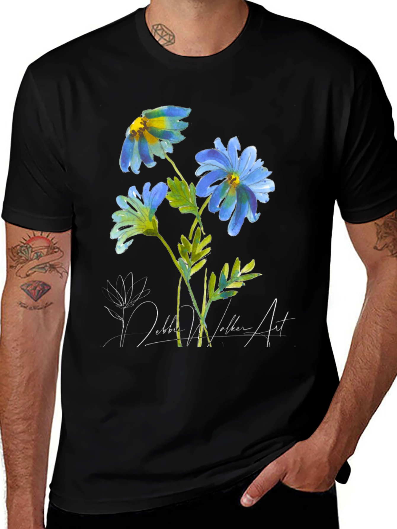 Variant 26 of Floral Art Print T-Shirt