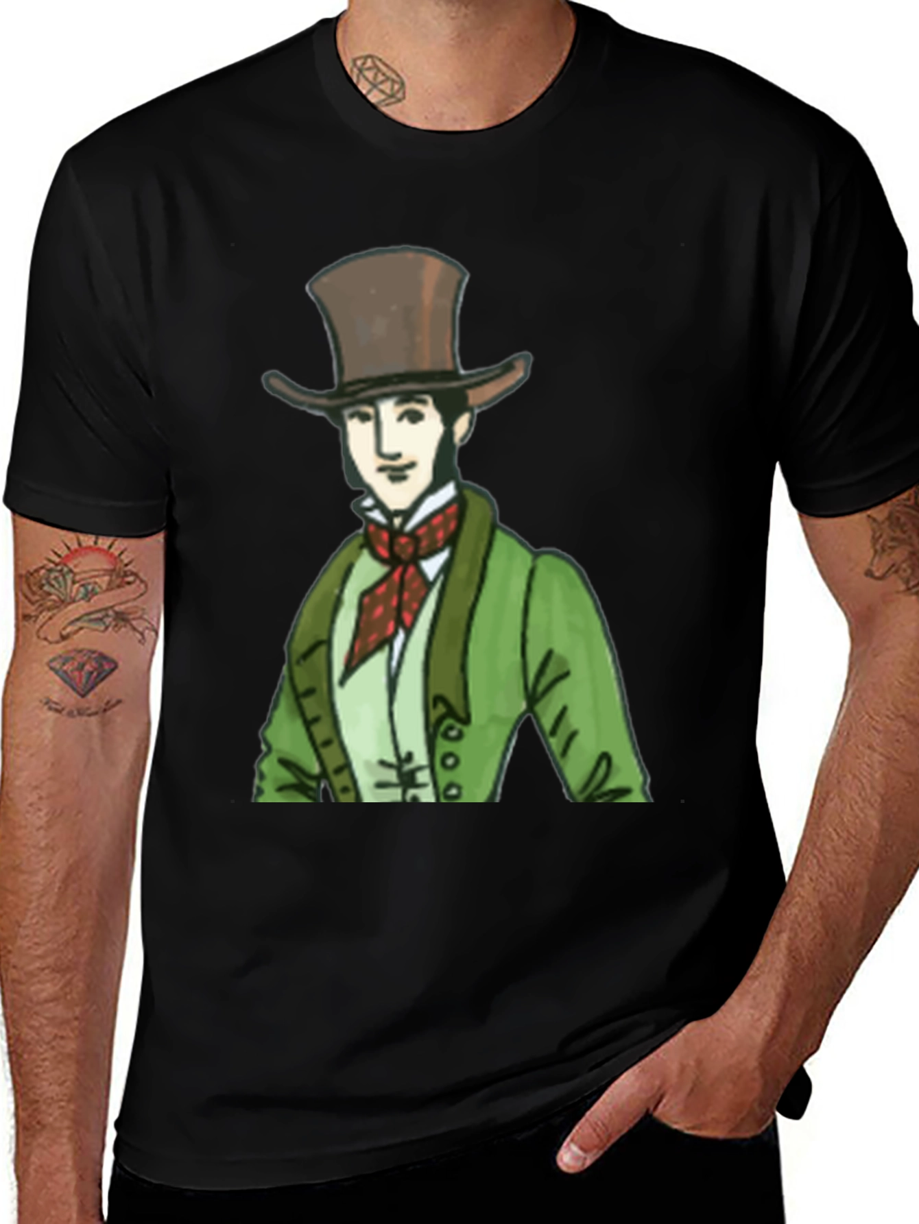 Variant 12 of Dapper Gentleman T-Shirt - Vintage Cartoon Style