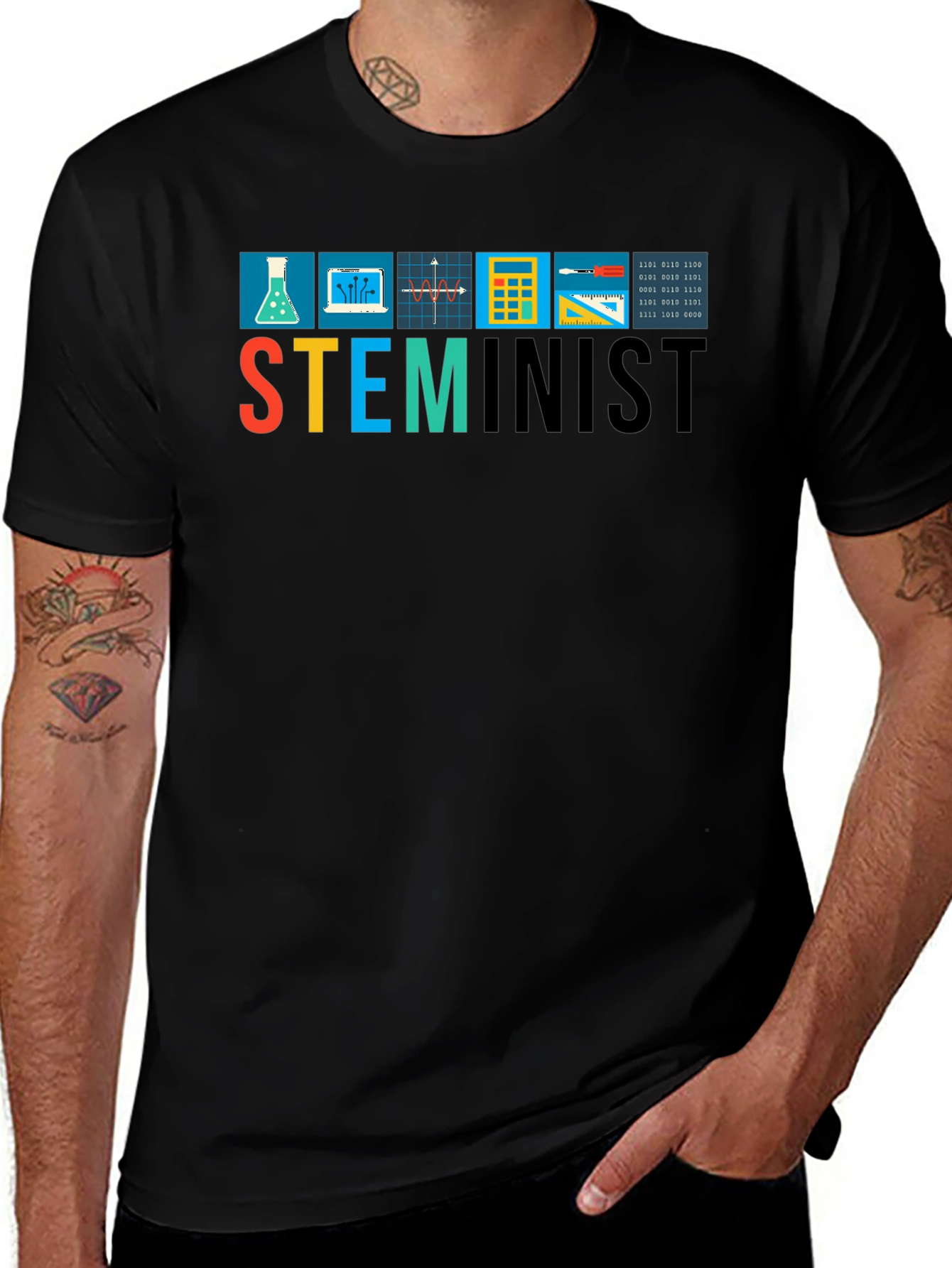 STEMinist Graphic Tee - Science Tech Engineering Math
