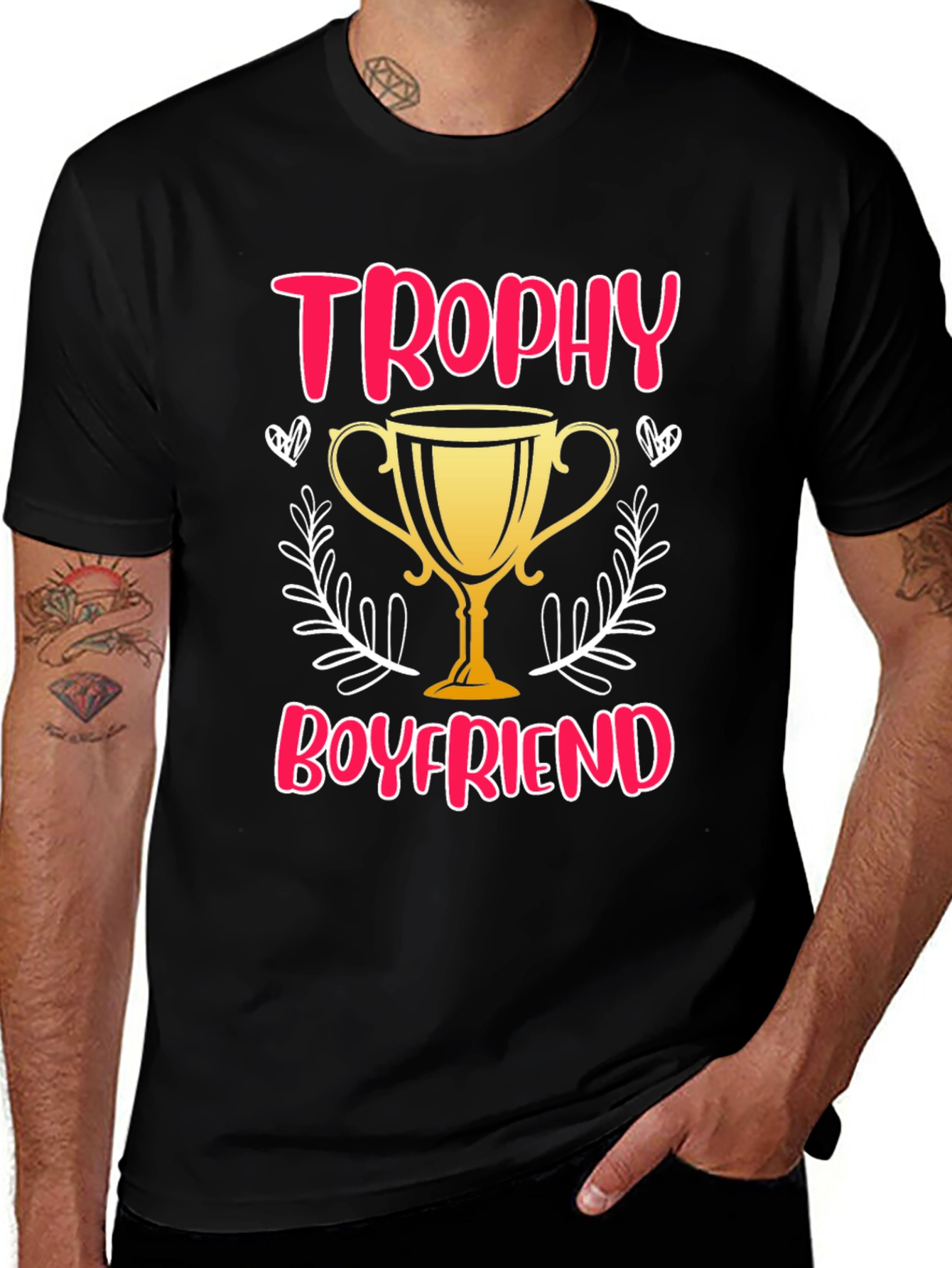 Trophy Boyfriend Graphic Tee - Cute Gift
