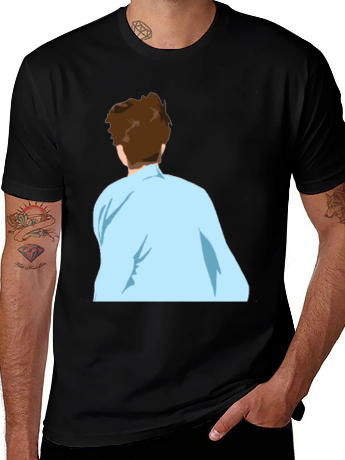 Variant 7 of Cool Casual Black Graphic T-Shirt