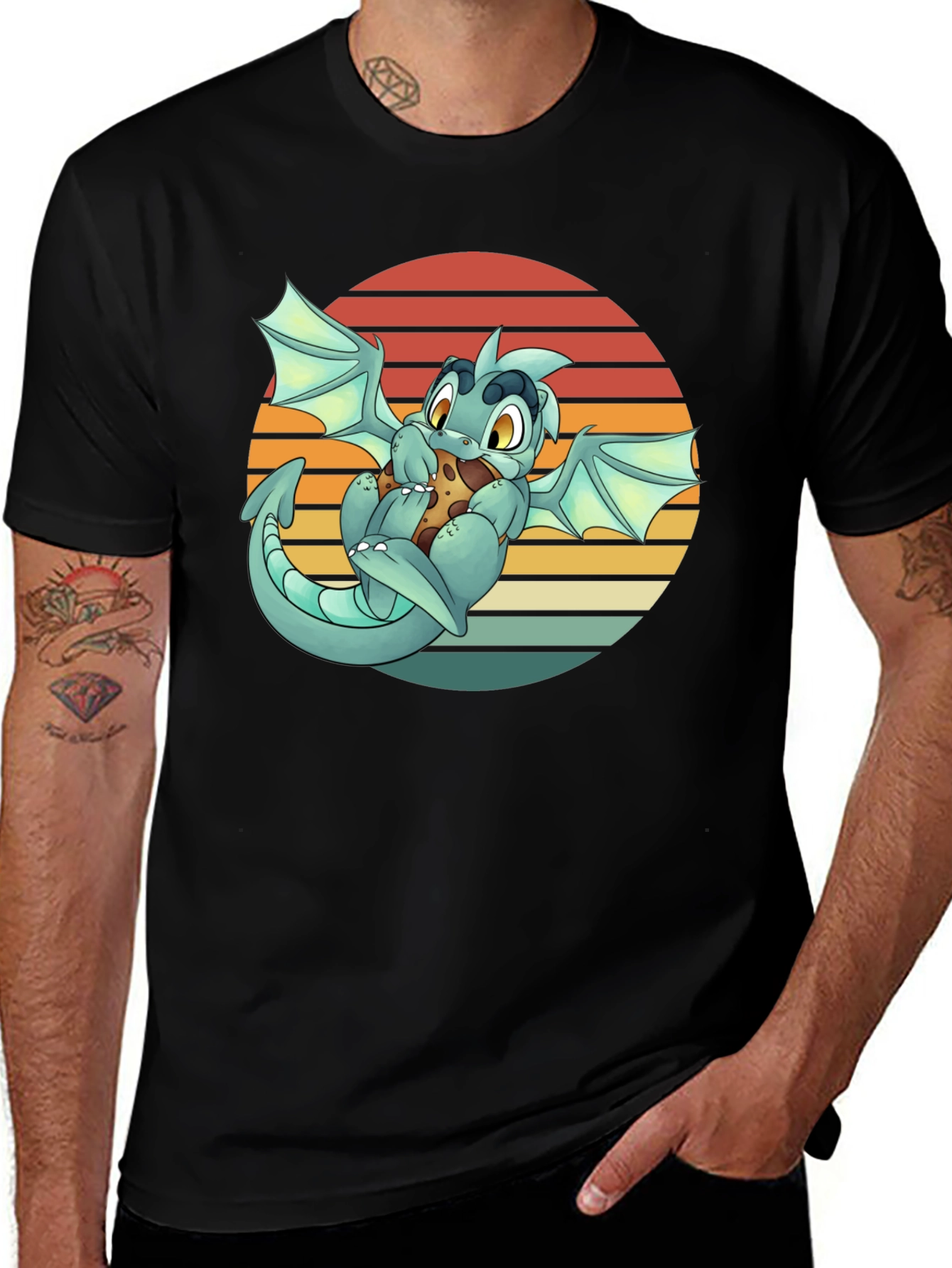 Variant 22 of Retro Dragon Cookie T-Shirt