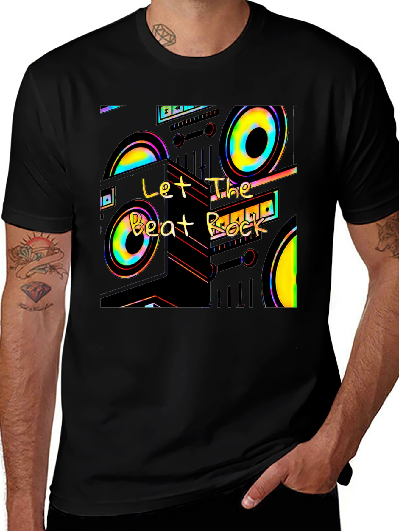 Variant 11 of Let The Beat Rock Graphic Tee