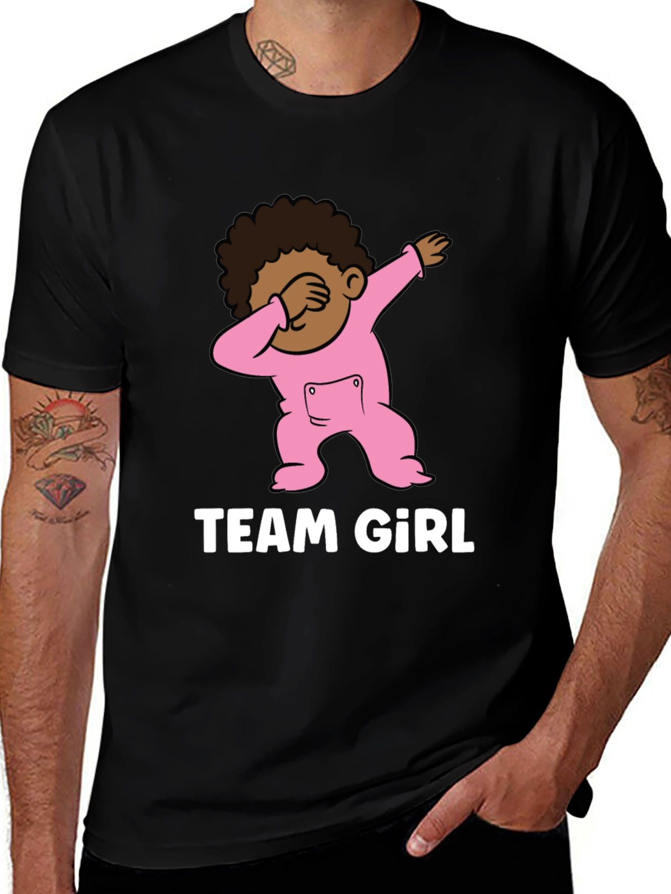 Team Girl Baby Shower Gender Reveal T-Shirt