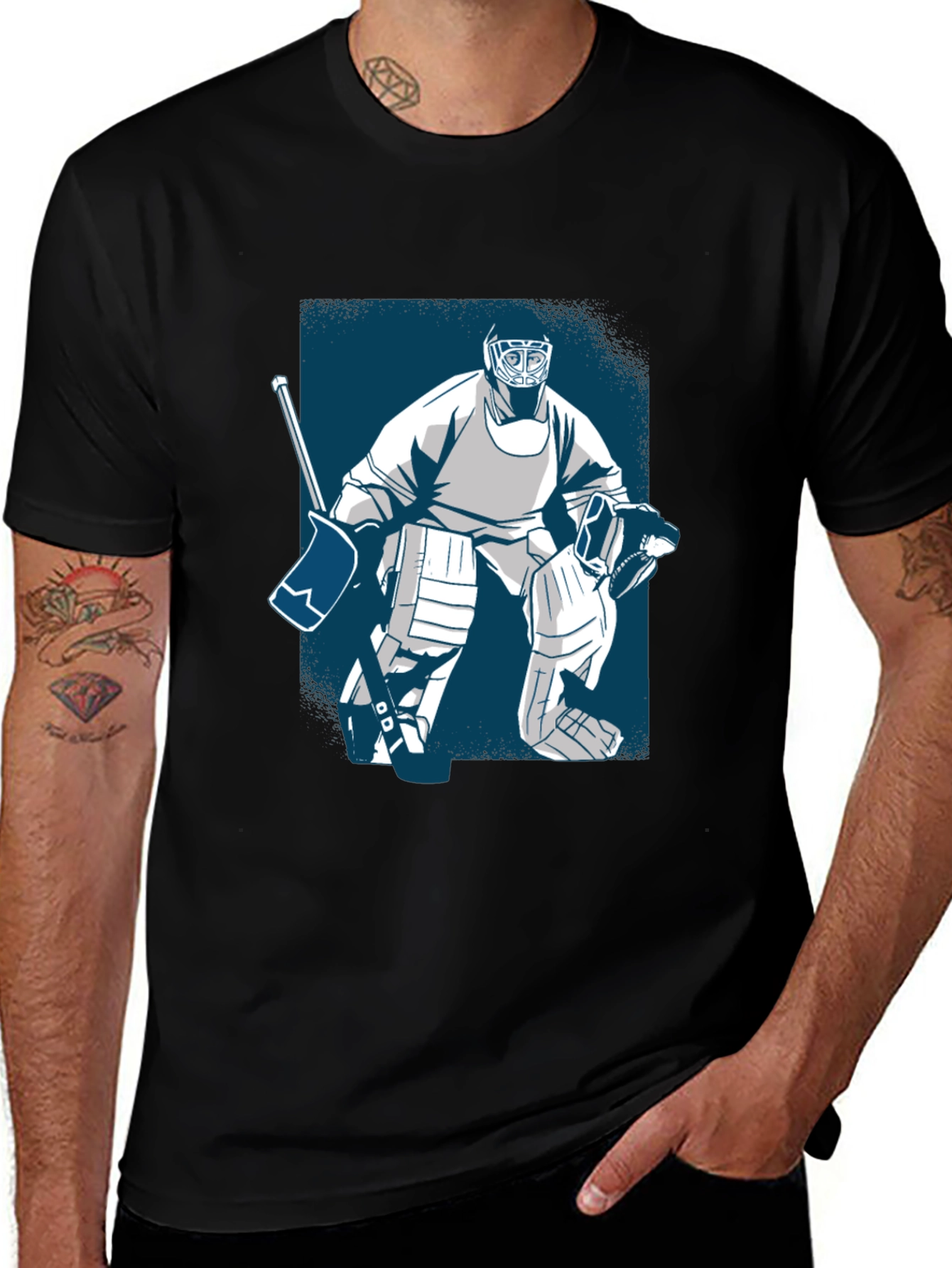 Variant 20 of Hockey Goalie Graphic Tee - Cool Sport T-Shirt