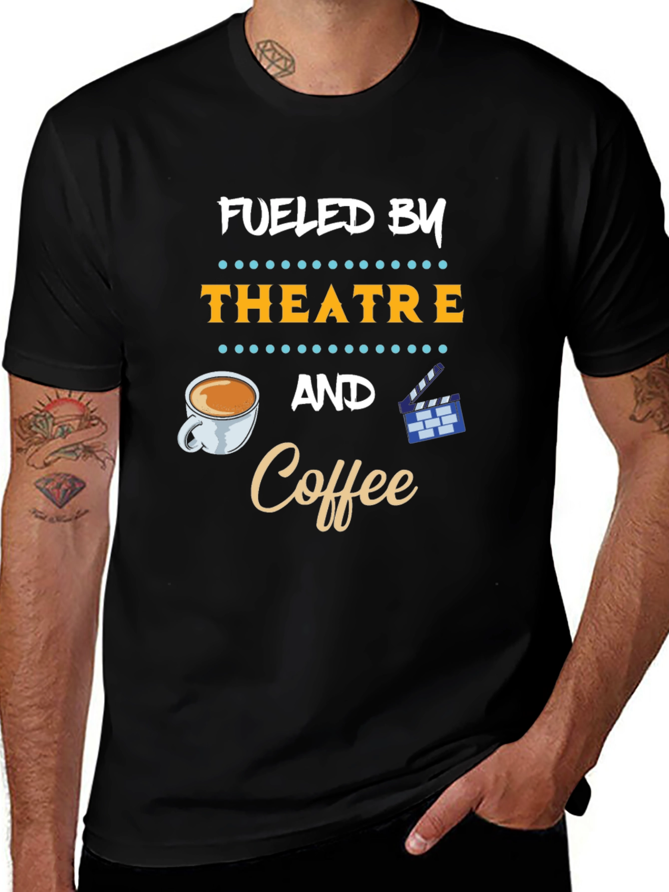 Variant 30 of Fueled By Theatre and Coffee Graphic Tee