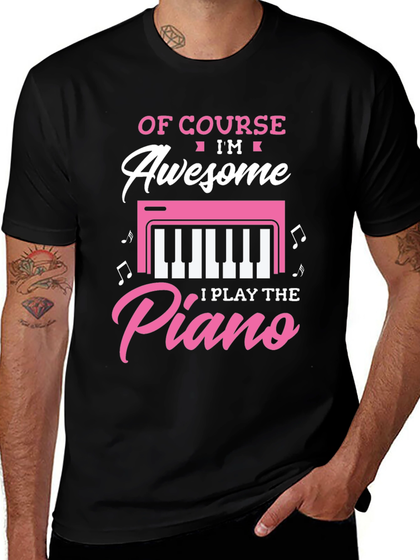 Variant 30 of Awesome I Play the Piano T-Shirt