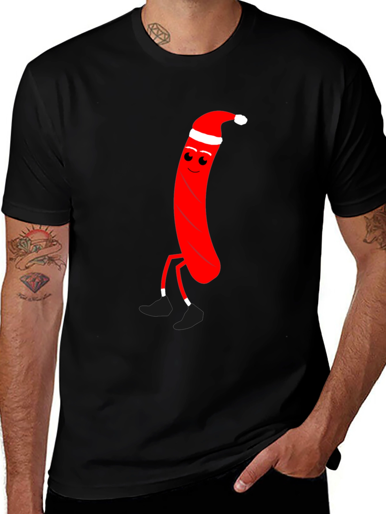 Festive Sausage Santa T-Shirt