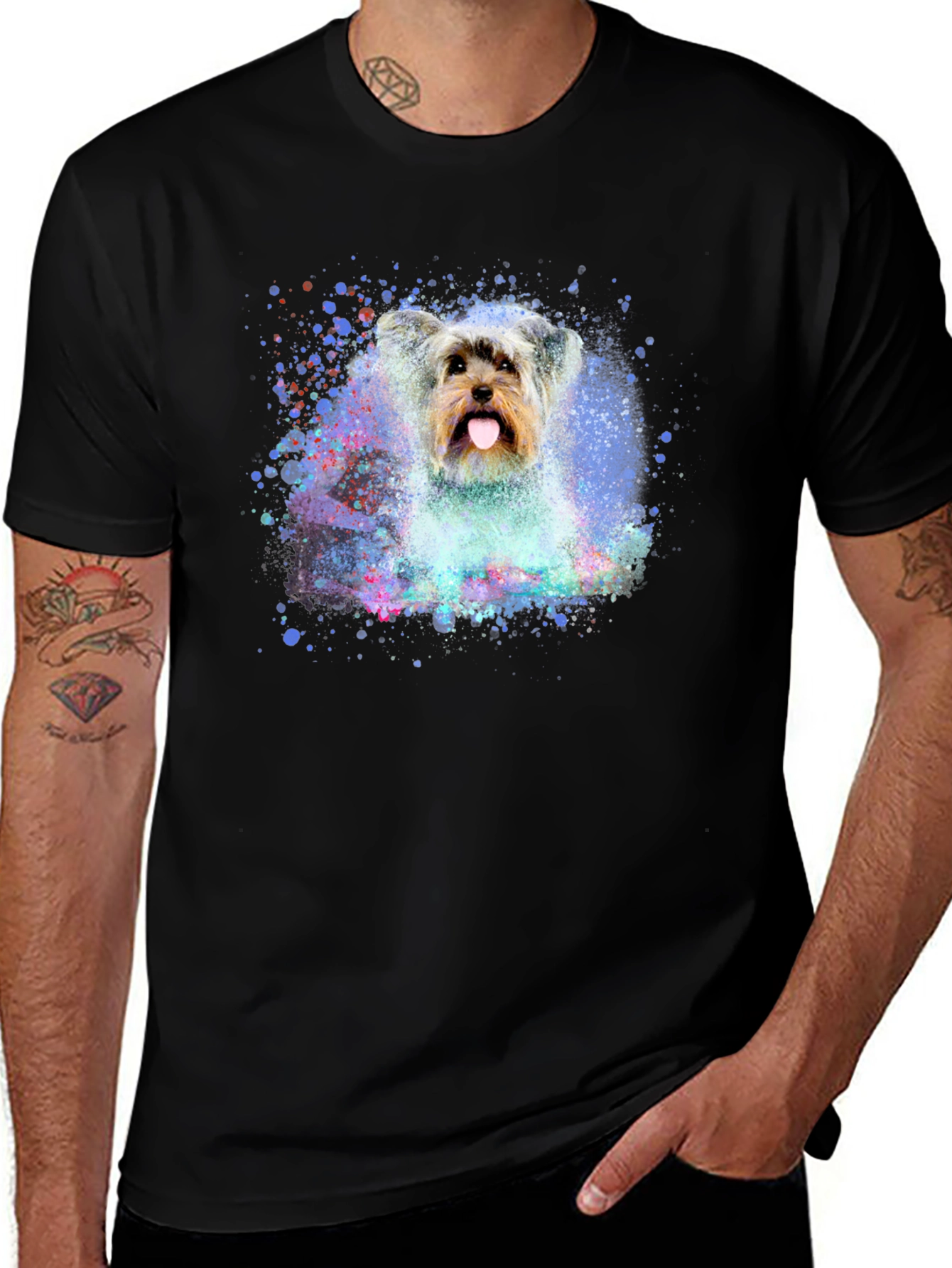 Variant 29 of Dog Art Black T-Shirt