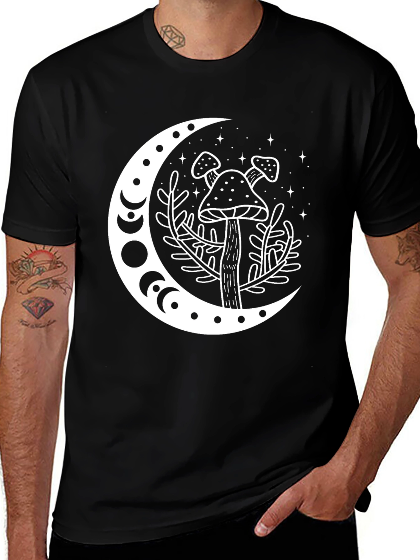Variant 14 of Mushroom Moon T-Shirt - Unisex Graphic Tee