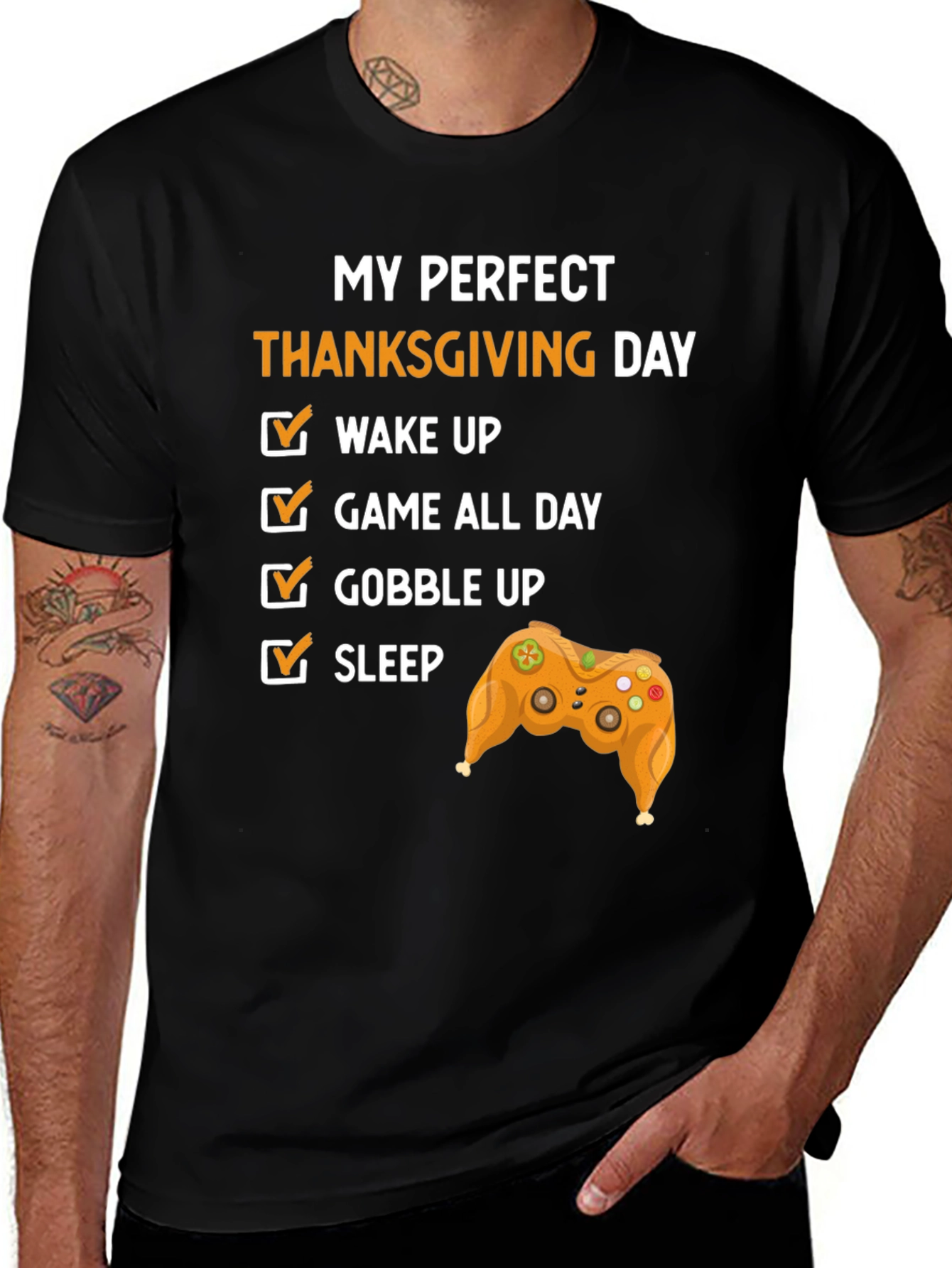 Perfect Thanksgiving Day Gamer T-Shirt