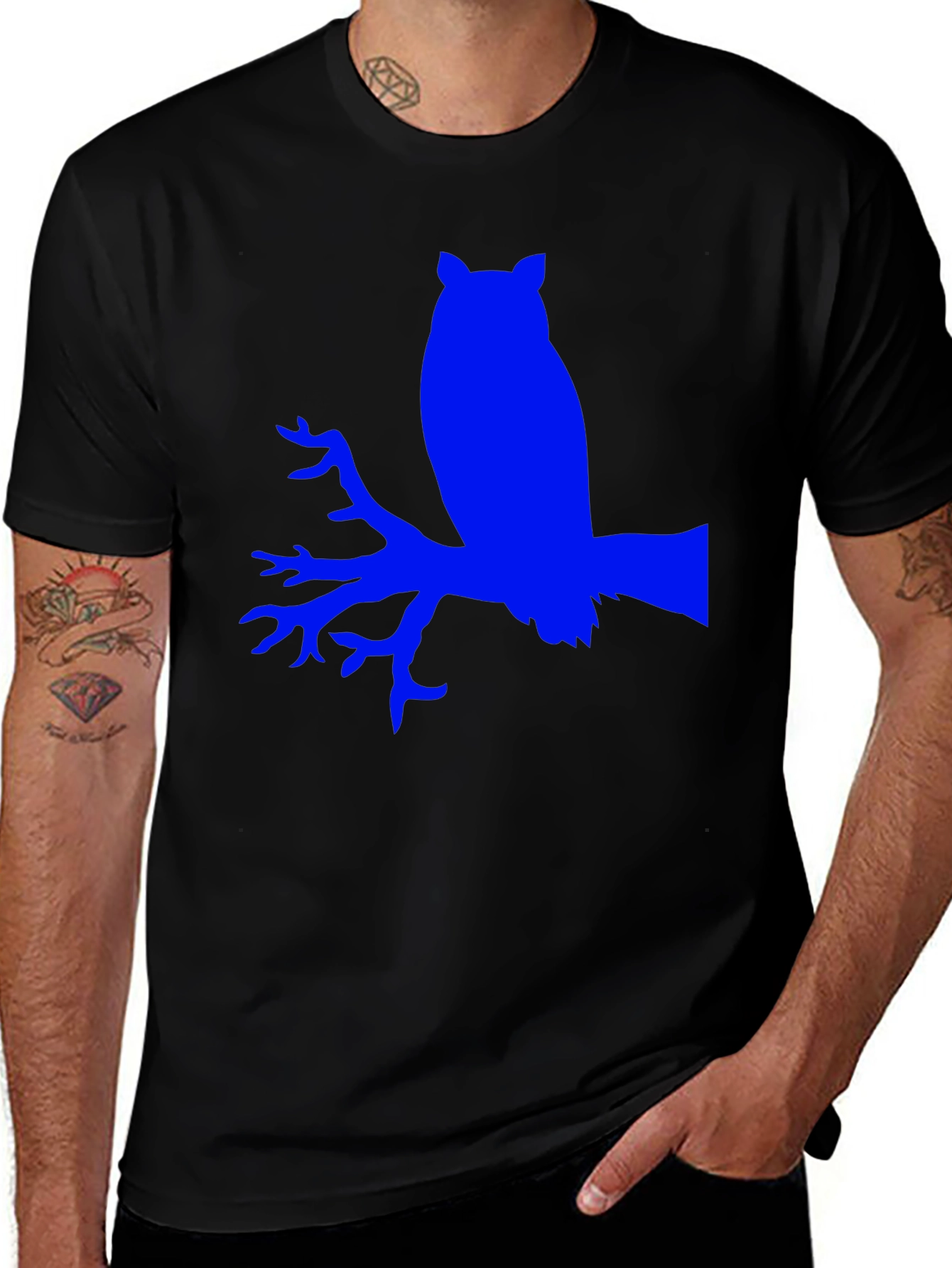 Variant 30 of Blue Owl Branch Graphic Tee