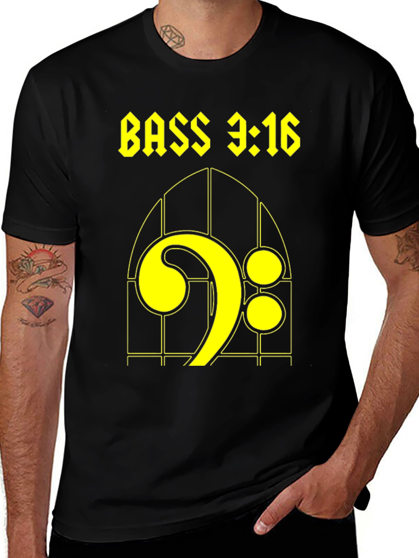 Variant 22 of Bass 3:16 T-Shirt - Music Lover's Tee