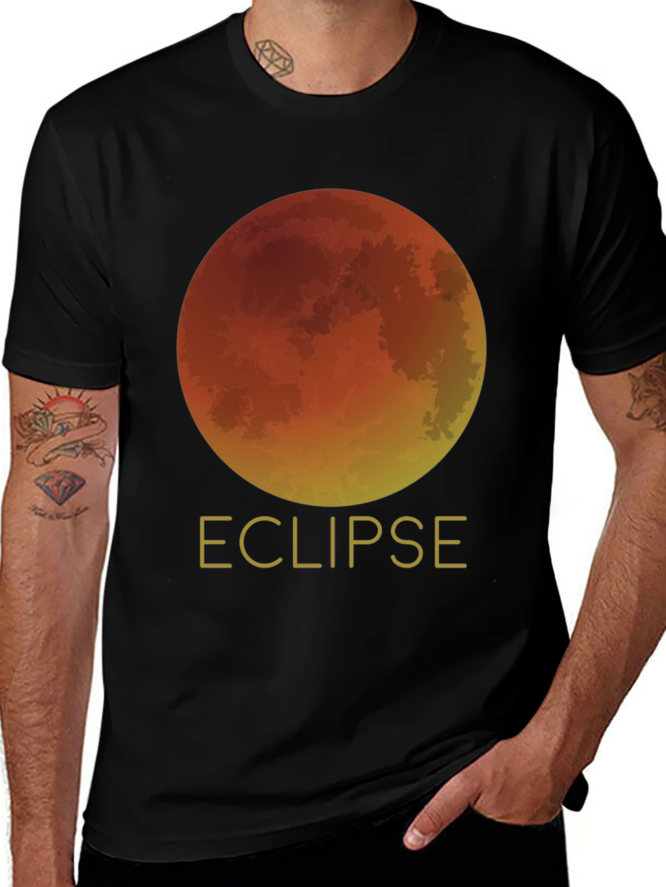 Variant 16 of Eclipse Graphic Tee - Black Cotton Blend