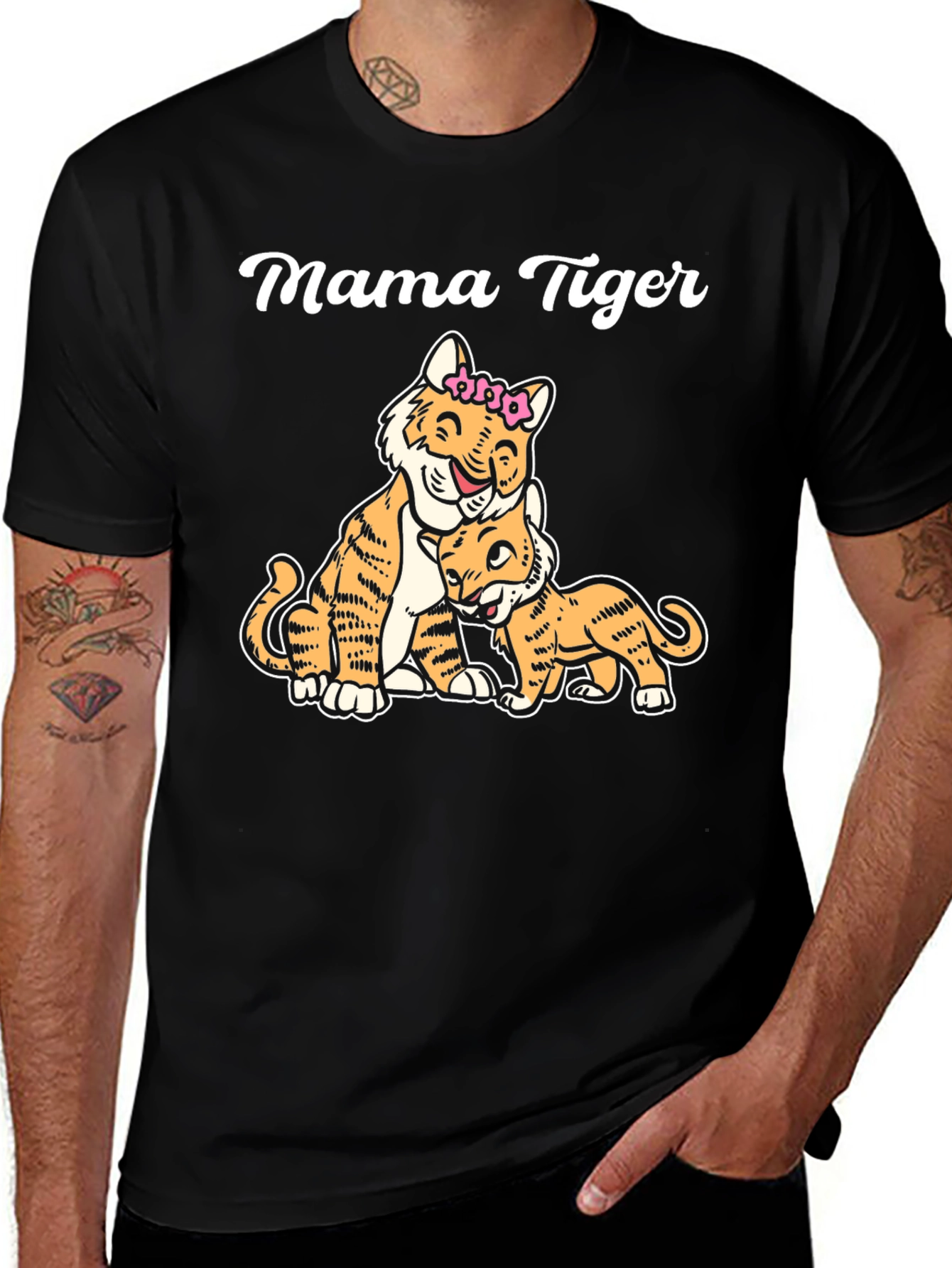 Variant 19 of Mama Tiger Graphic T-Shirt - Family Love