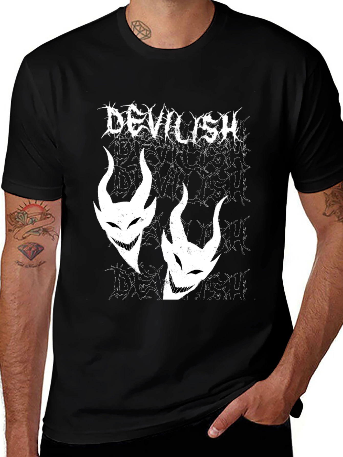 Variant 25 of Devilish T-Shirt Black Graphic Tee