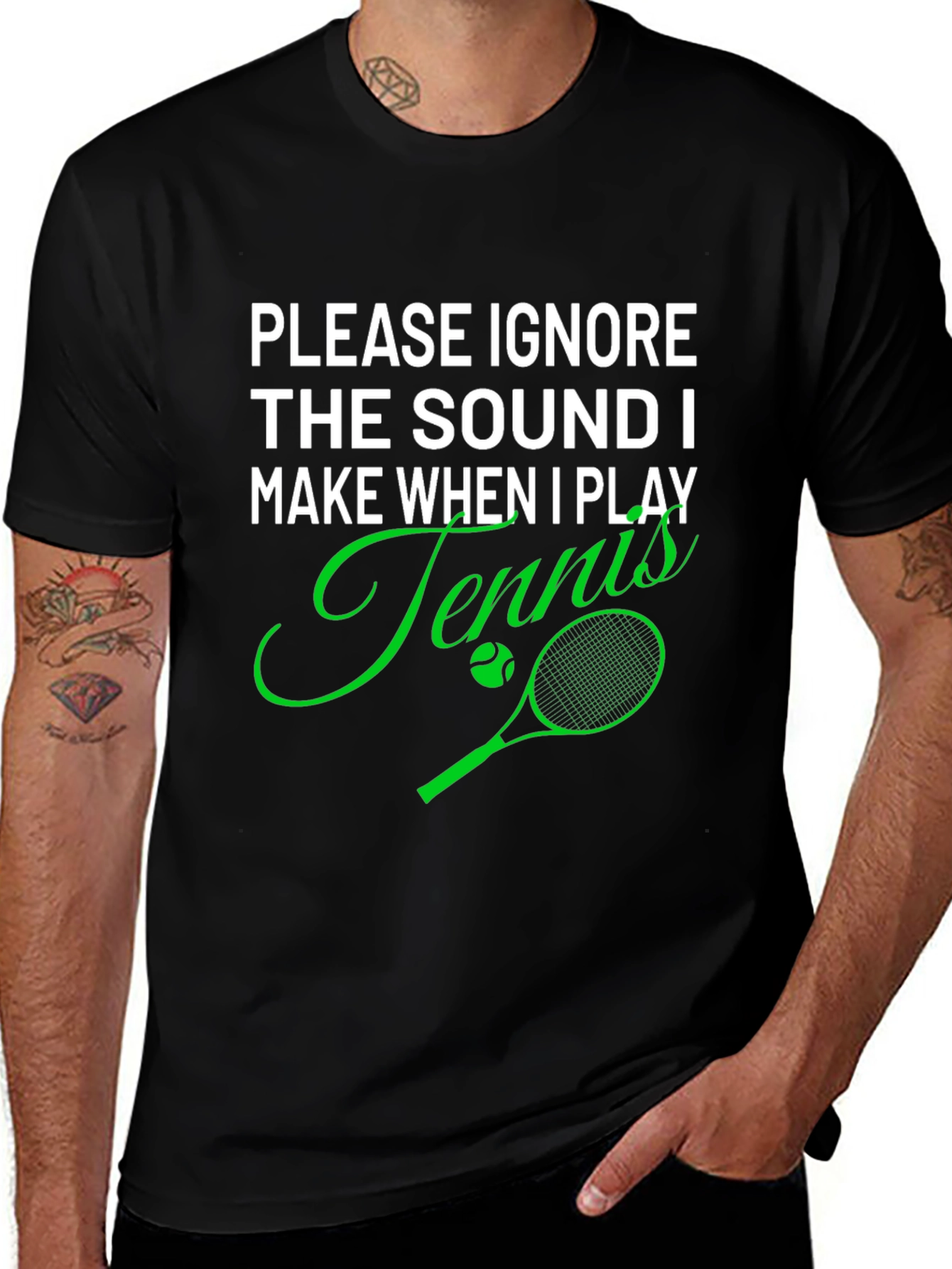 Variant 6 of Funny Tennis Player T-Shirt - Ignore the Sound