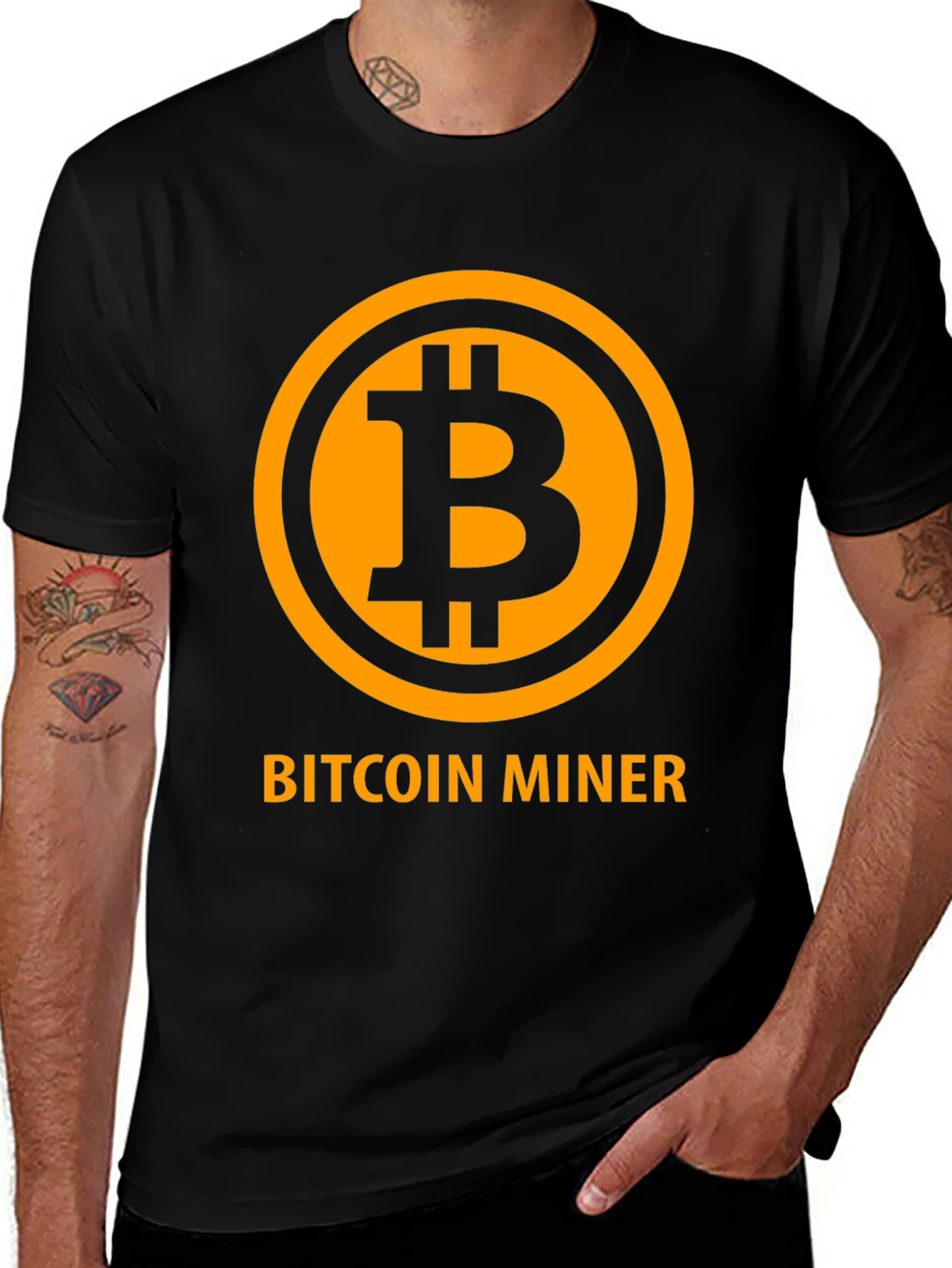 Bitcoin Miner Black T-Shirt Cryptocurrency