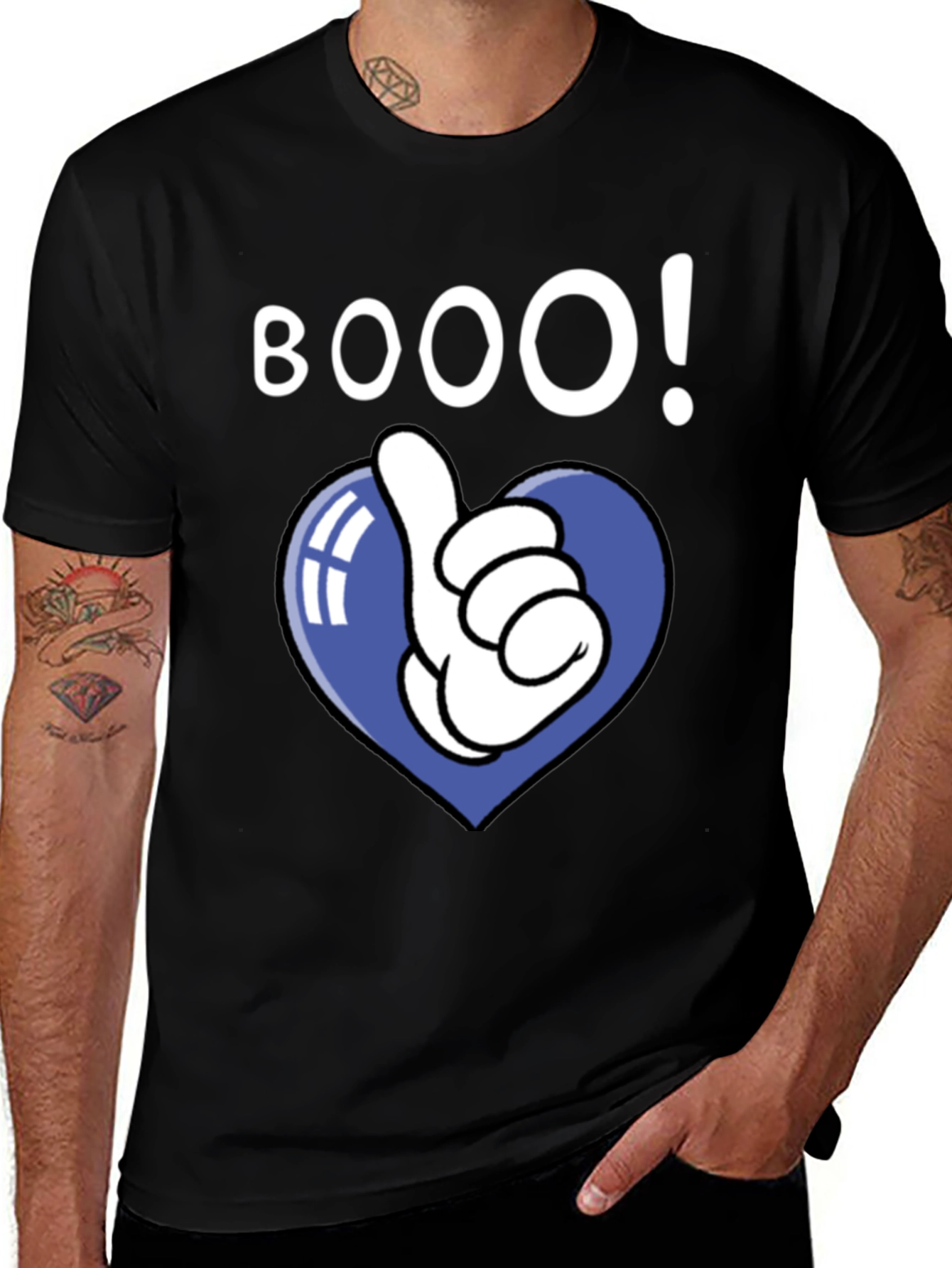 Variant 6 of Boo! Heart Hand T-Shirt