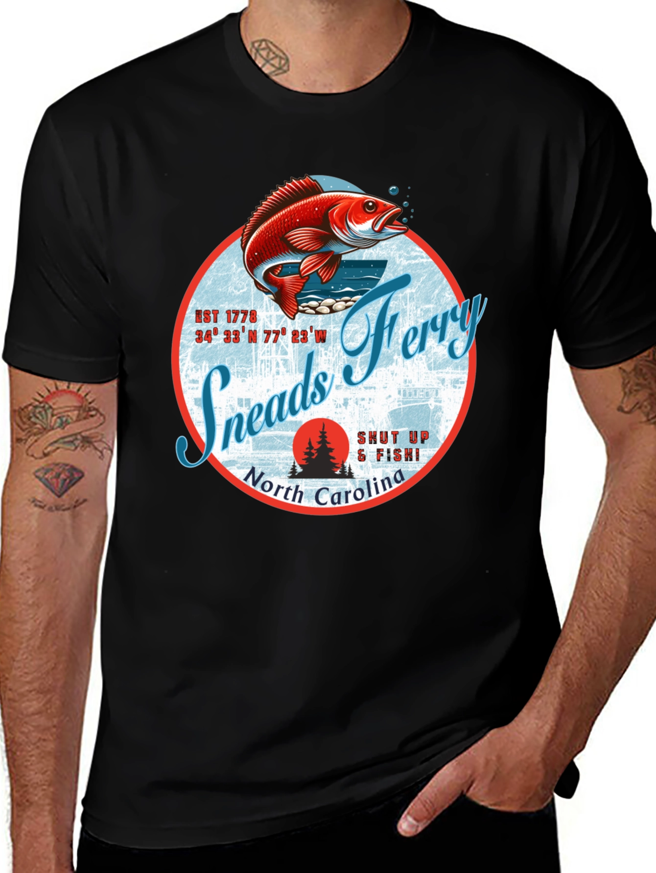 Sneads Ferry North Carolina Fishing T-Shirt