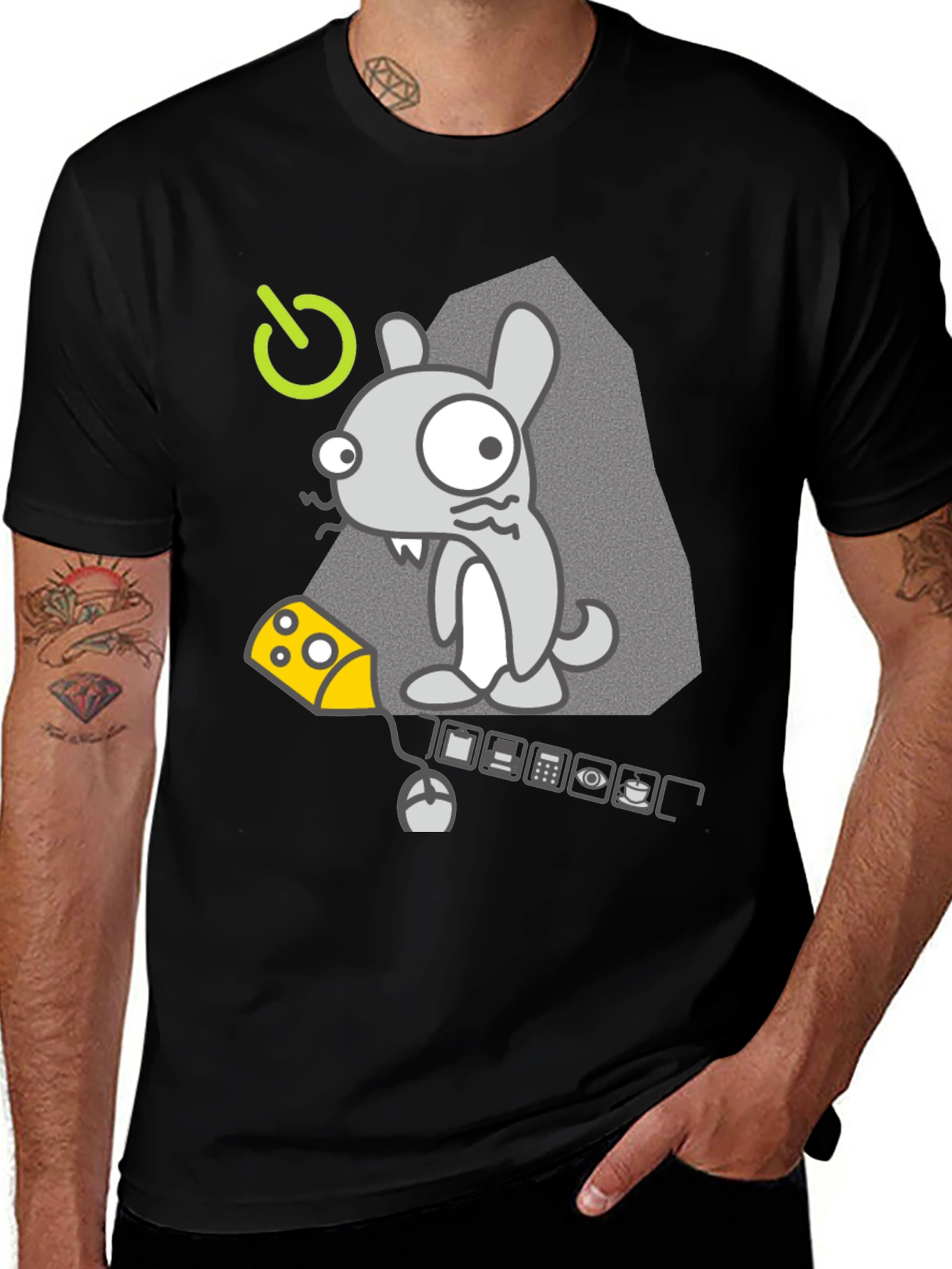 Variant 6 of Geeky Mouse Graphic T-Shirt