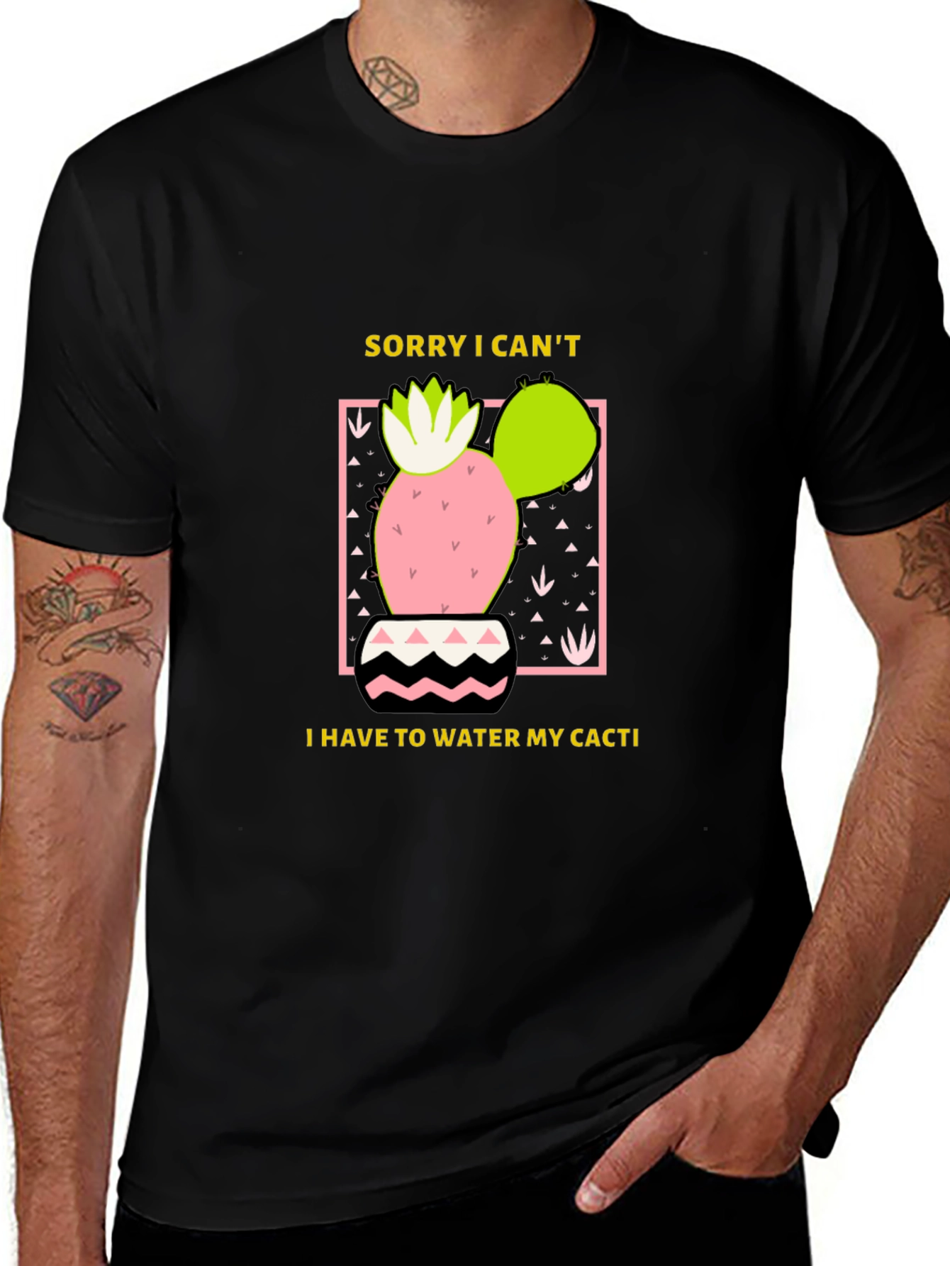 Variant 15 of Cactus Lover T-Shirt - Sorry I Can't