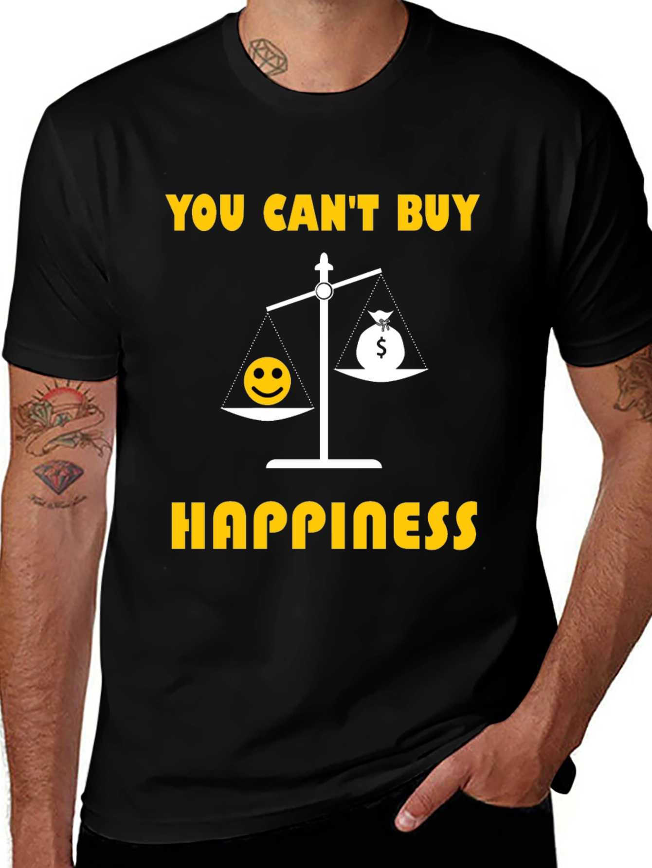 Variant 3 of Happiness T-Shirt - You Can't Buy Happiness Tee