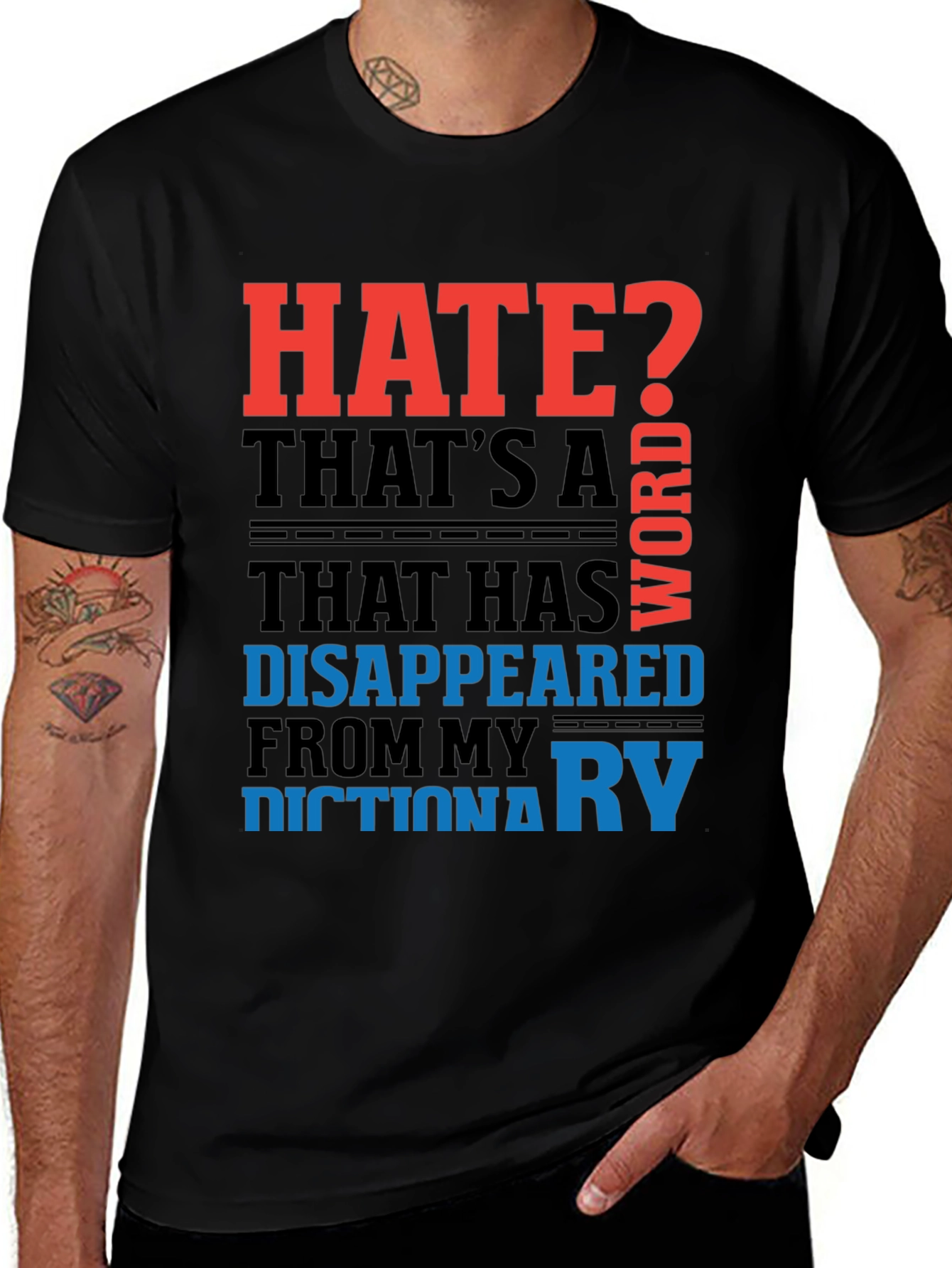 Variant 5 of Hate? Disappeared Word T-Shirt