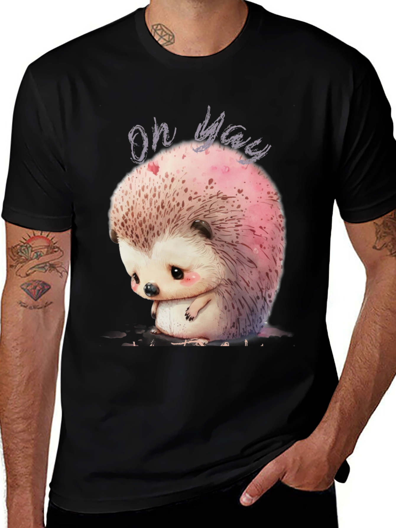 Variant 7 of Cute Hedgehog T-Shirt - Oh Yay Graphic Tee