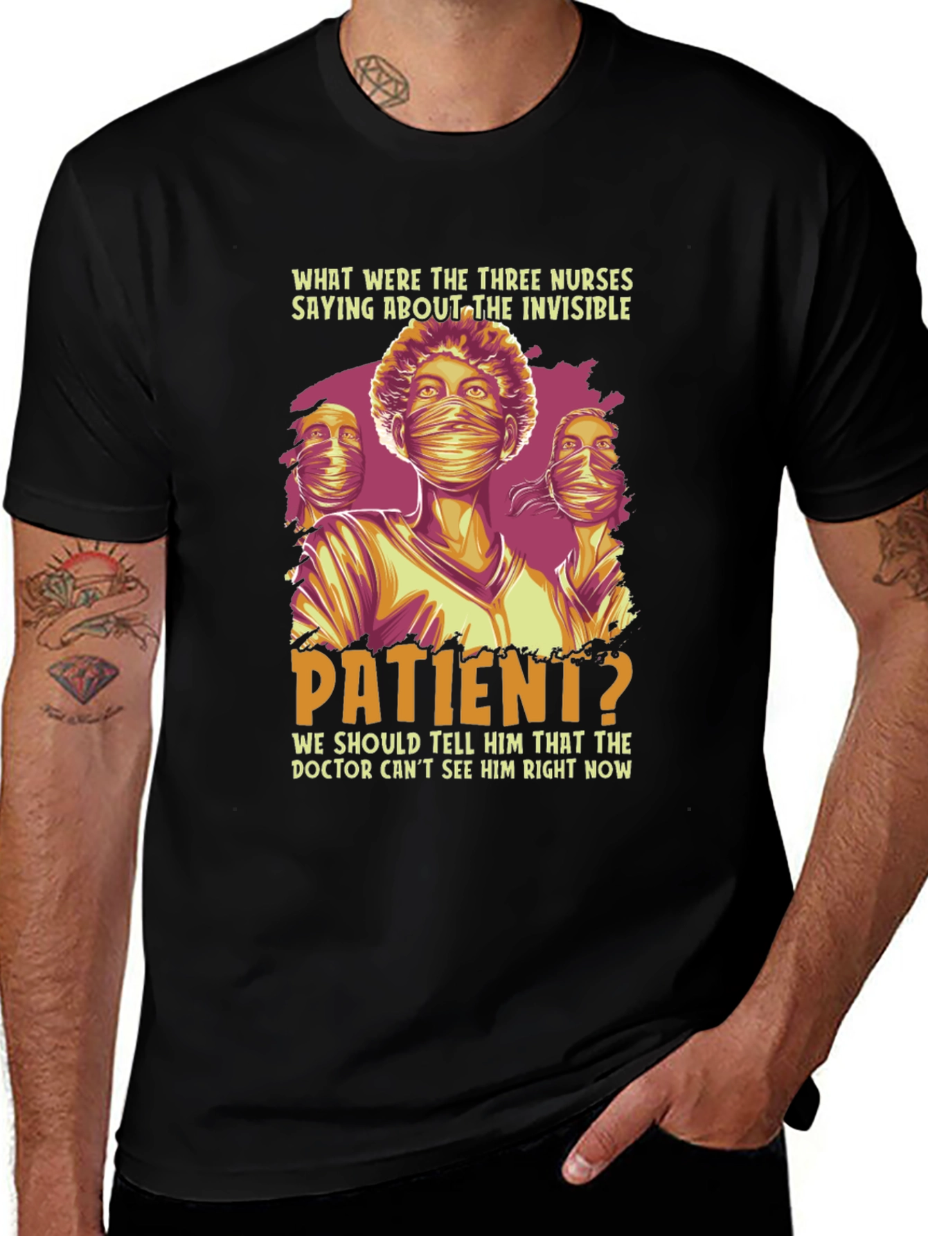 Variant 14 of Invisible Patient Humor T-Shirt - Nurse Doctor Joke Tee
