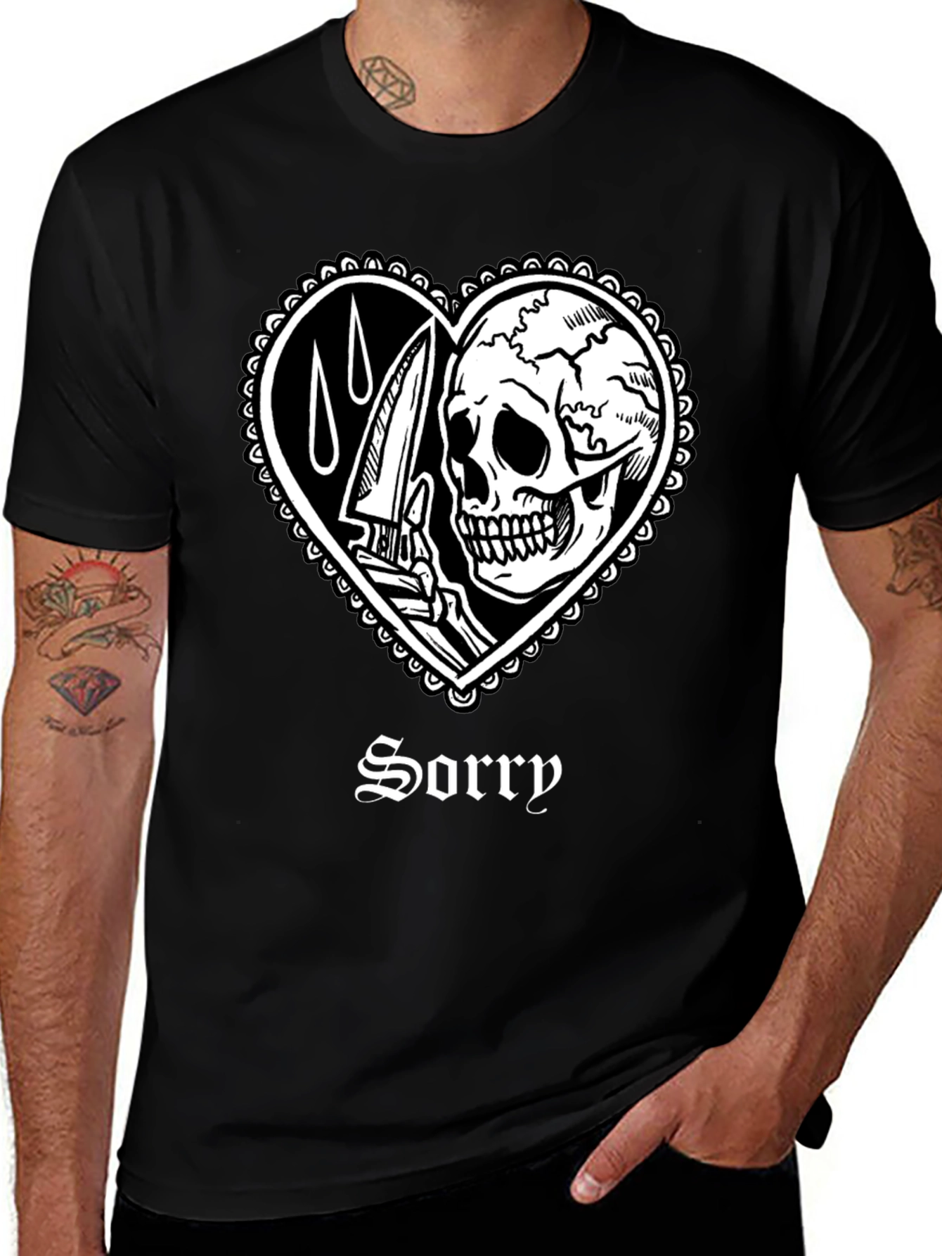 Variant 30 of Skull Heart Sorry T-Shirt