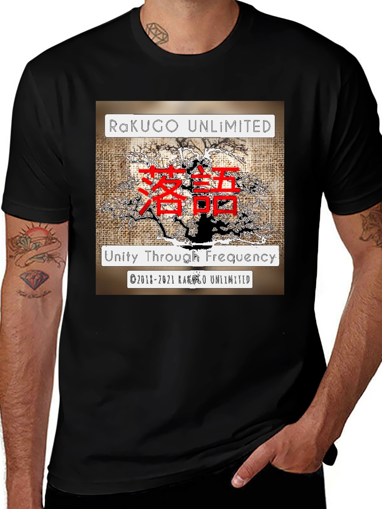 Variant 23 of Rakugo Unlimited Graphic Tee - Unity Through Frequency