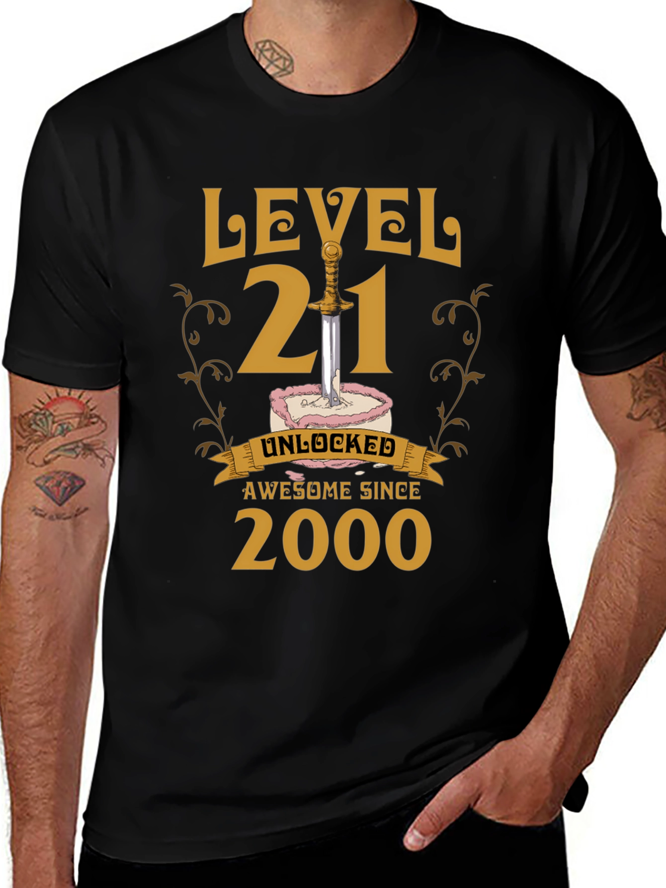 Variant 3 of Level 21 Unlocked T-Shirt - Awesome Since 2000