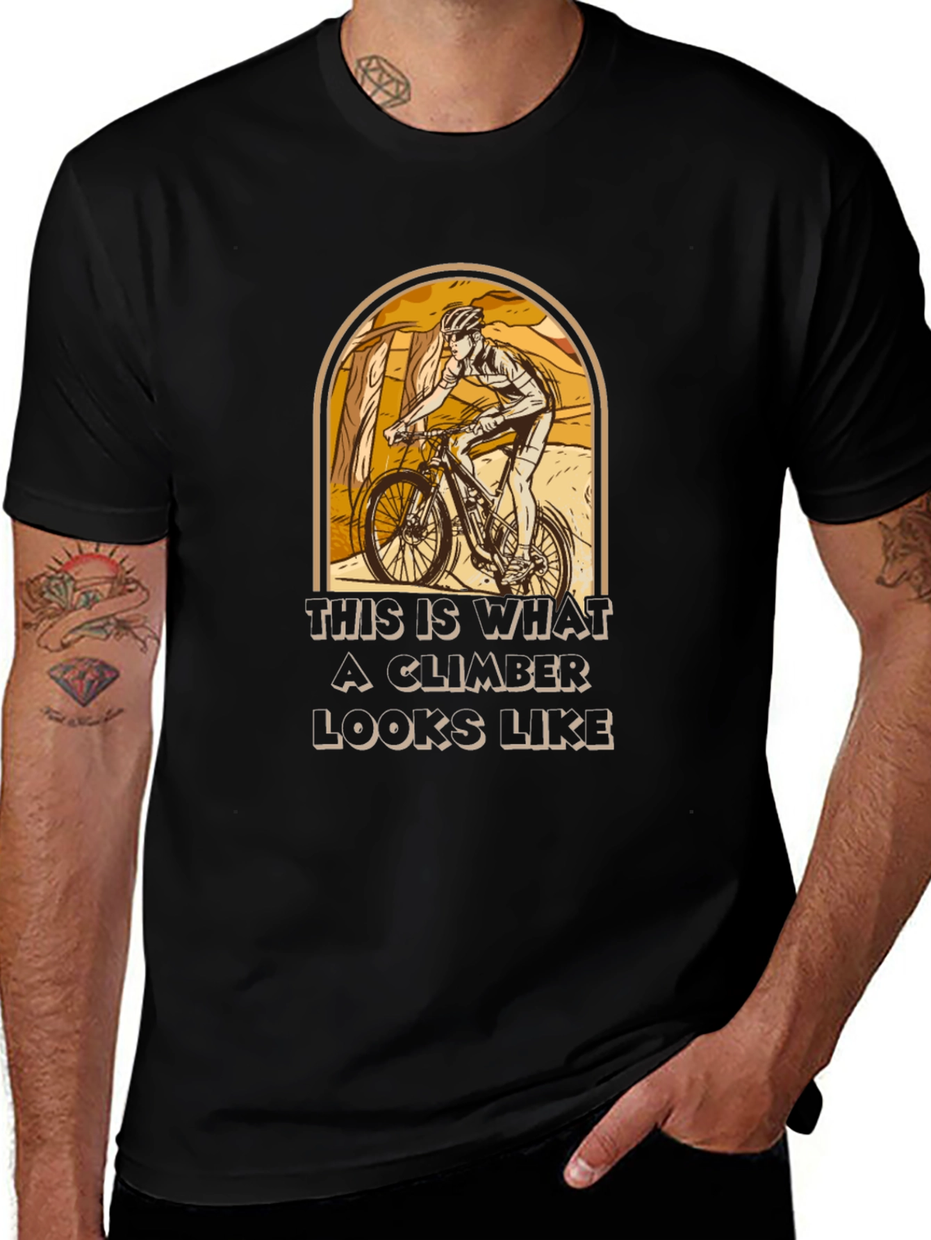 Climber T-Shirt - Mountain Biking Design