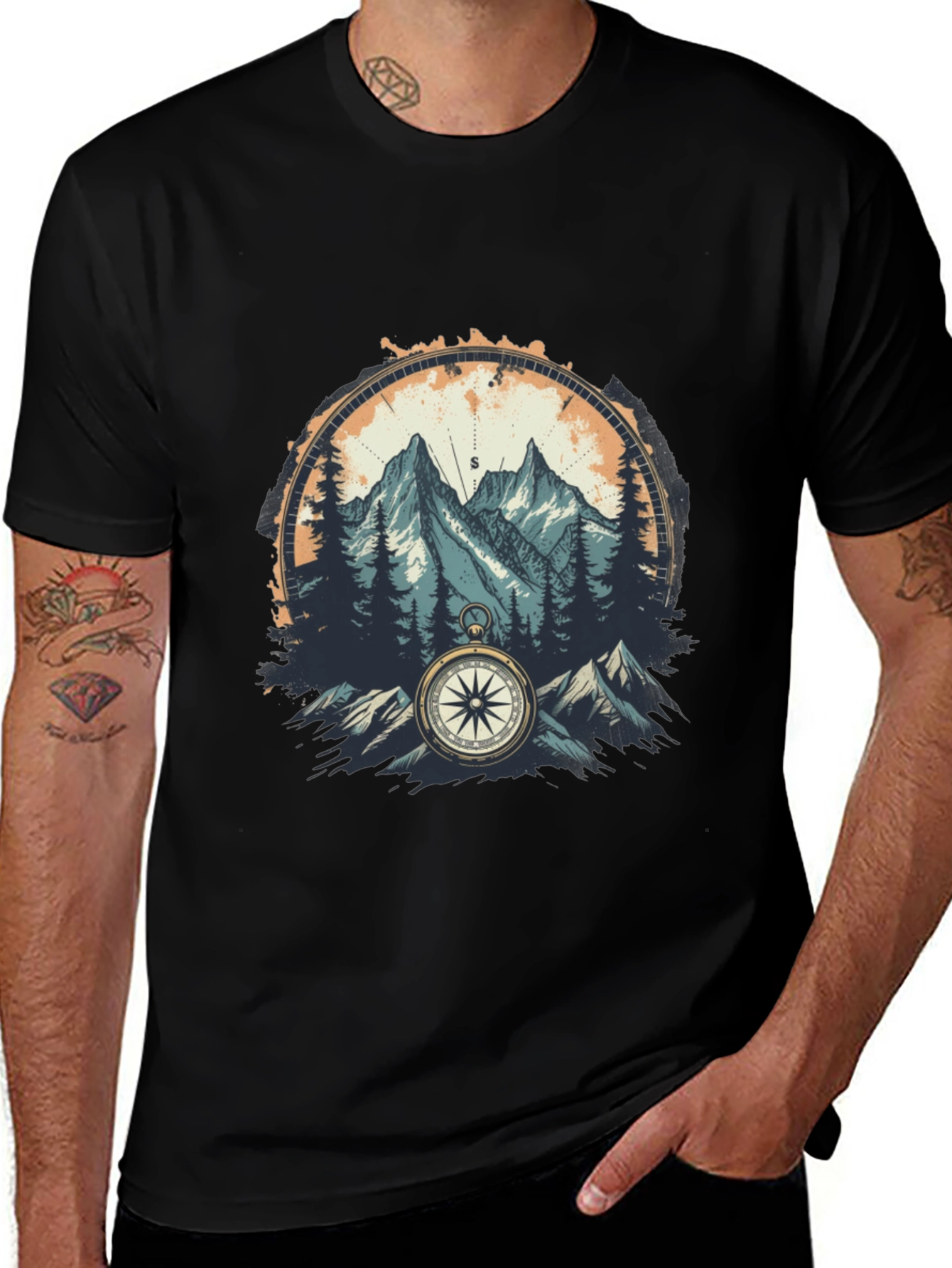 Variant 18 of Mountain Compass Graphic Tee - Adventure Ready